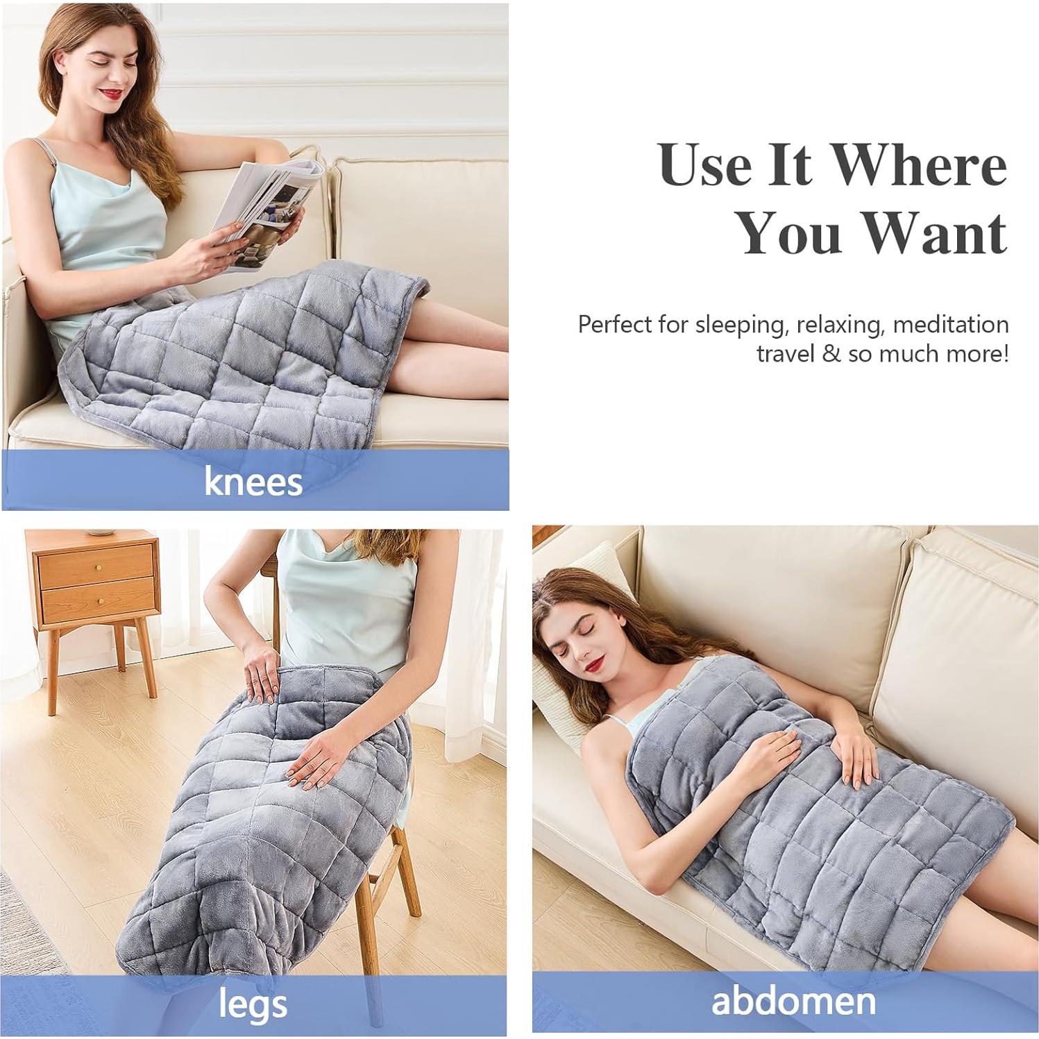 Manta con peso CYMULA 73.7x88.9 cm Gris Claro 2.27 kg