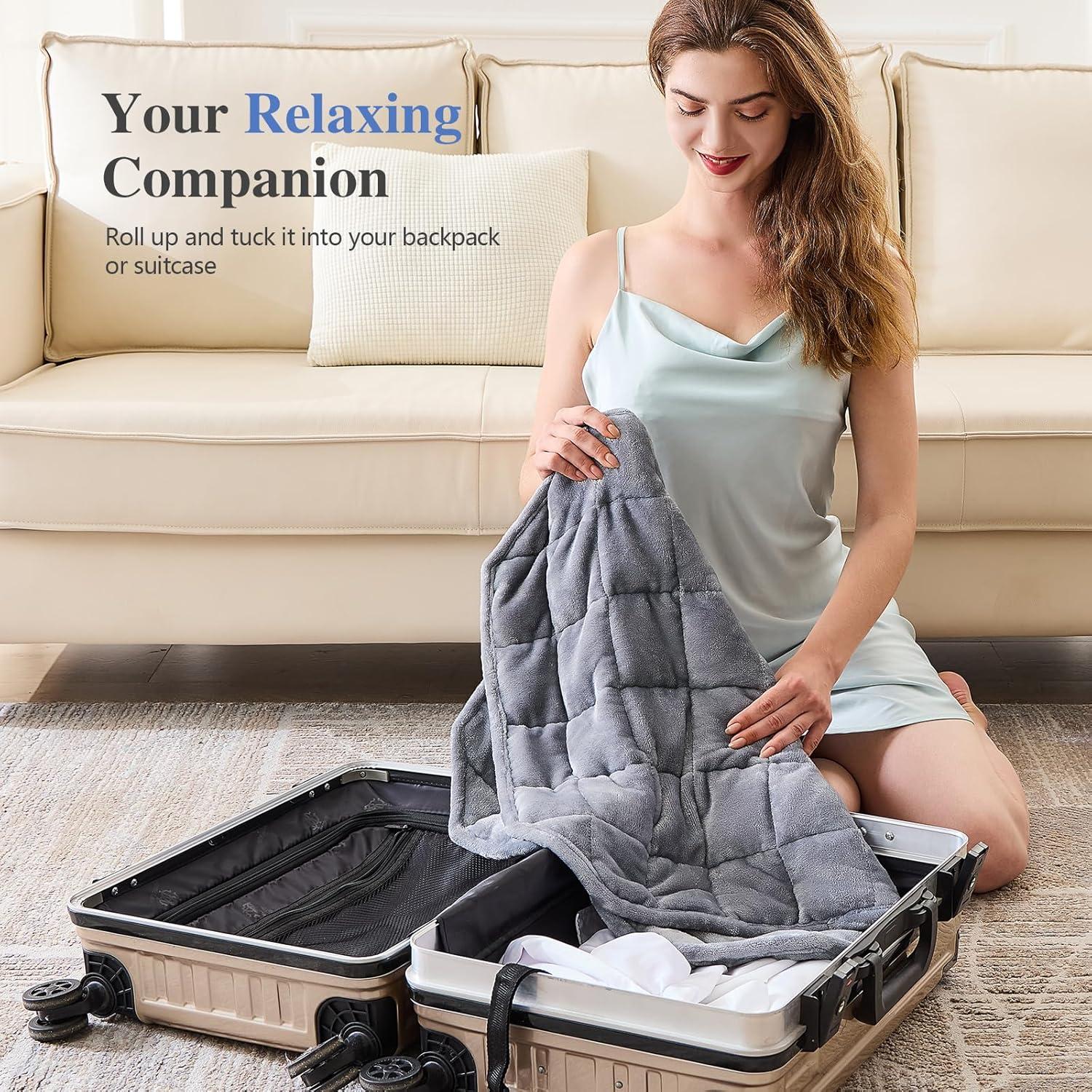 Manta con peso CYMULA 73.7x88.9 cm Gris Claro 2.27 kg