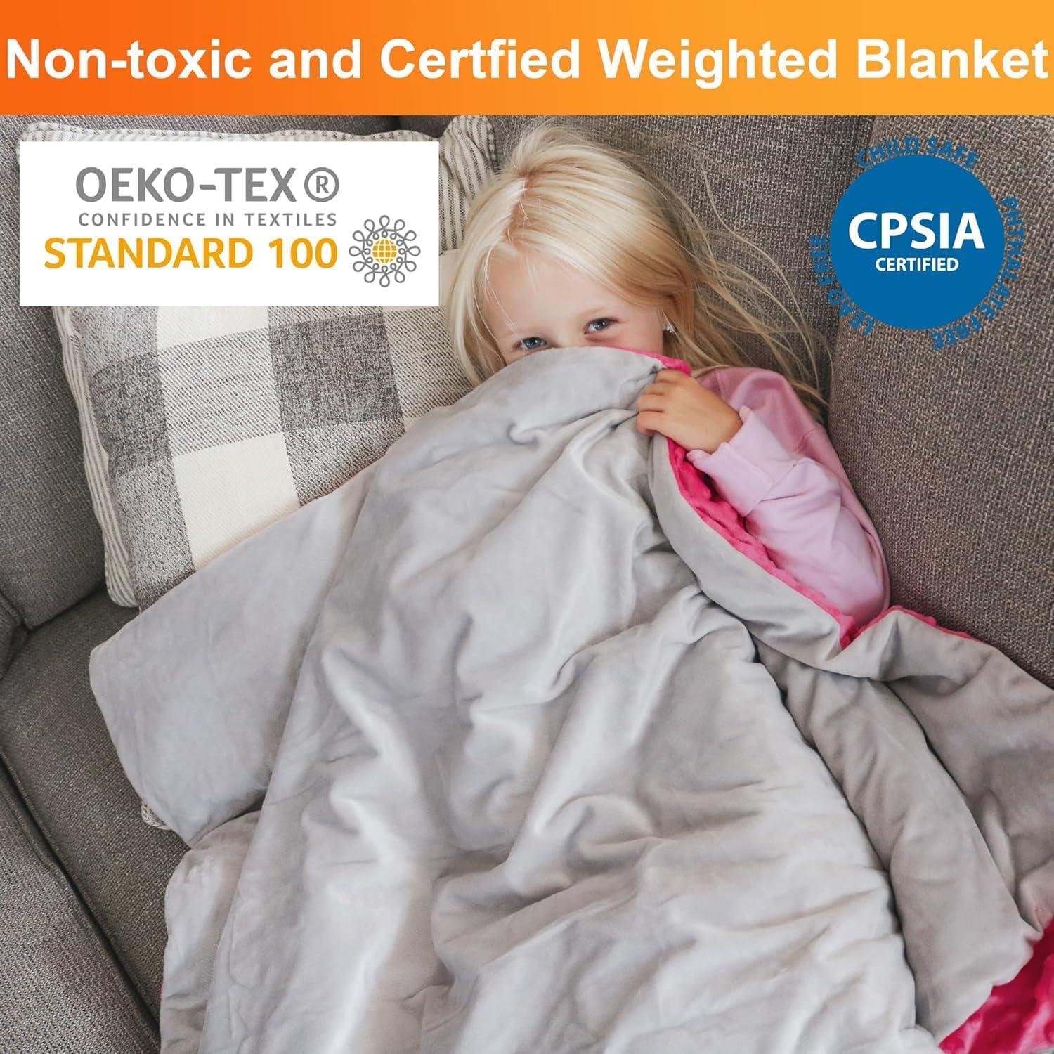 Manta Ponderada Hazli 3.18 kg Rosa 104x152 cm Suave