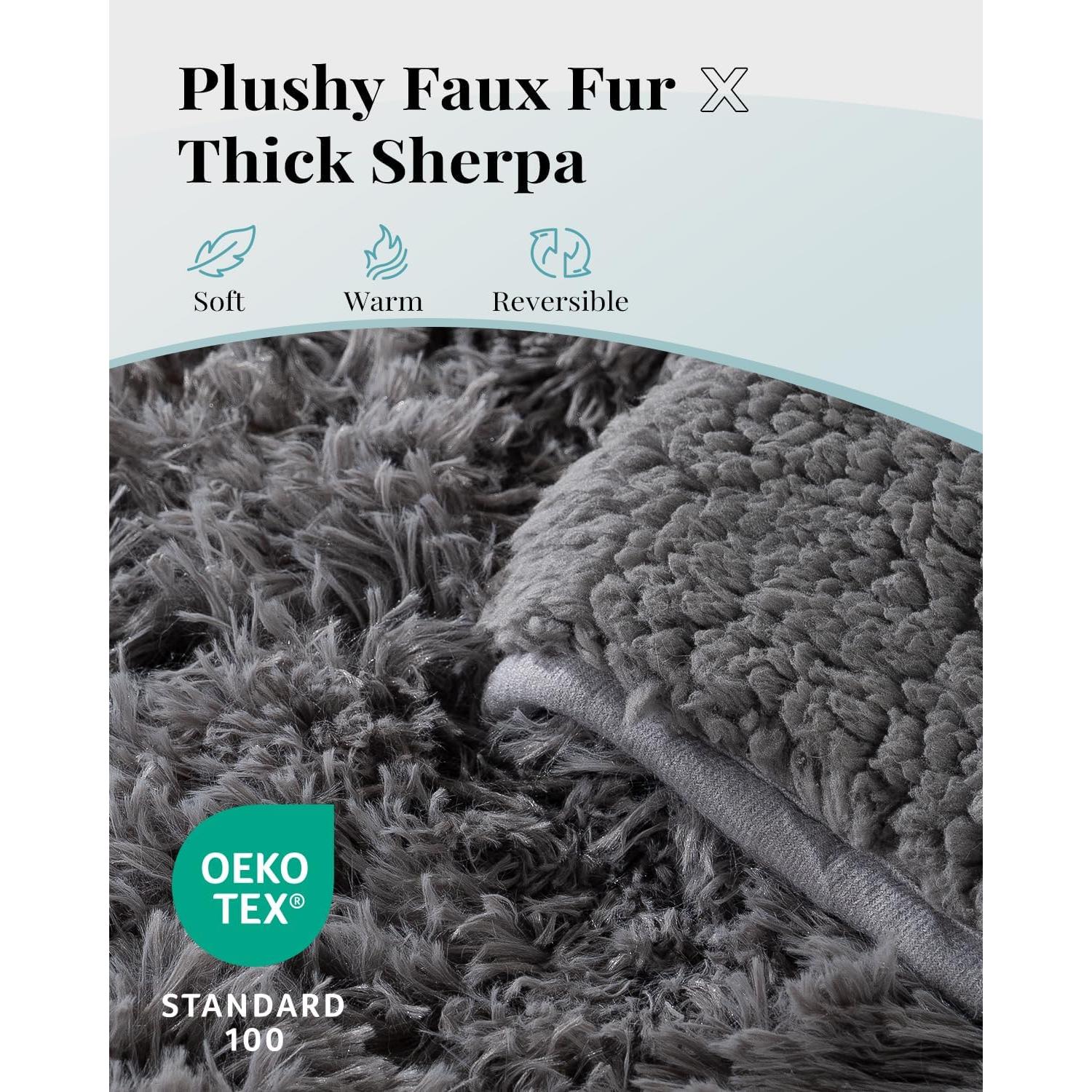 Manta con peso Topblan 6.8kg Sherpa 152x203 cm Gris