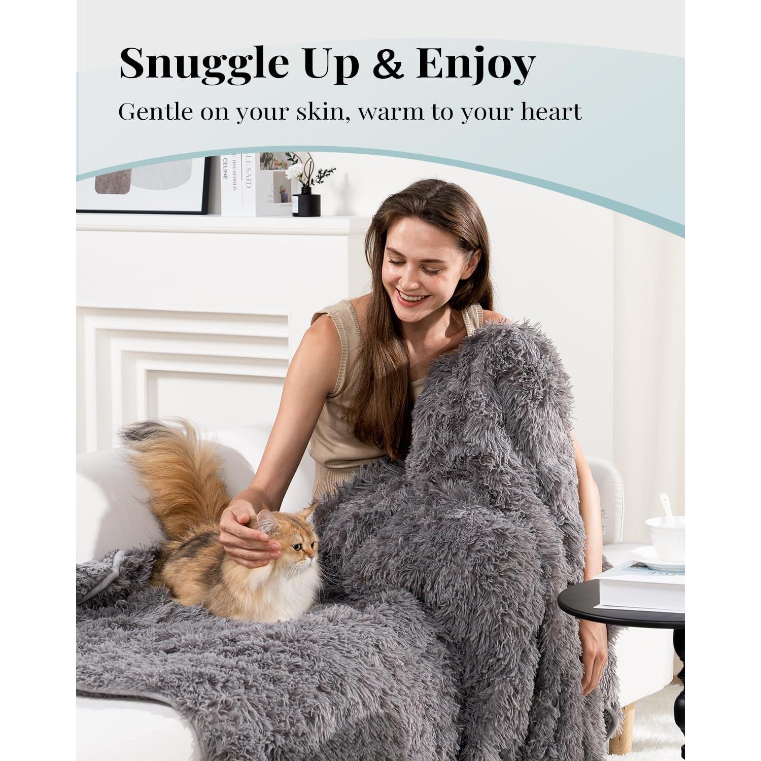 Manta con peso Topblan 6.8kg Sherpa 152x203 cm Gris