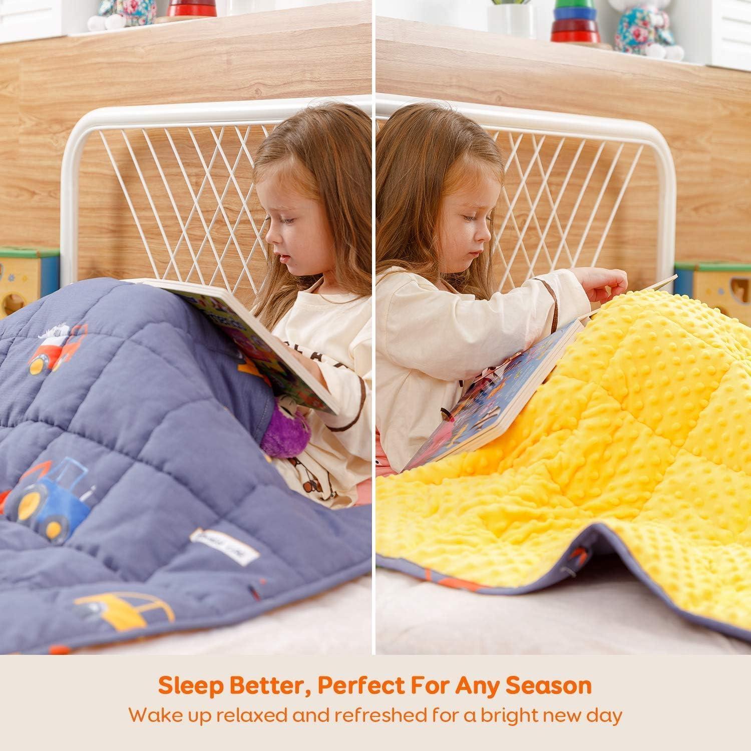 Manta con peso Uttermara 2.27 kg, 91x122 cm, Mundo coches azules