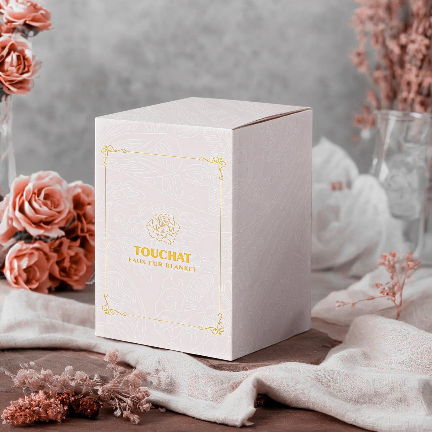 Manta de Piel Falsa Touchat 1000GSM Reversible Blanca 1.0 Unidad