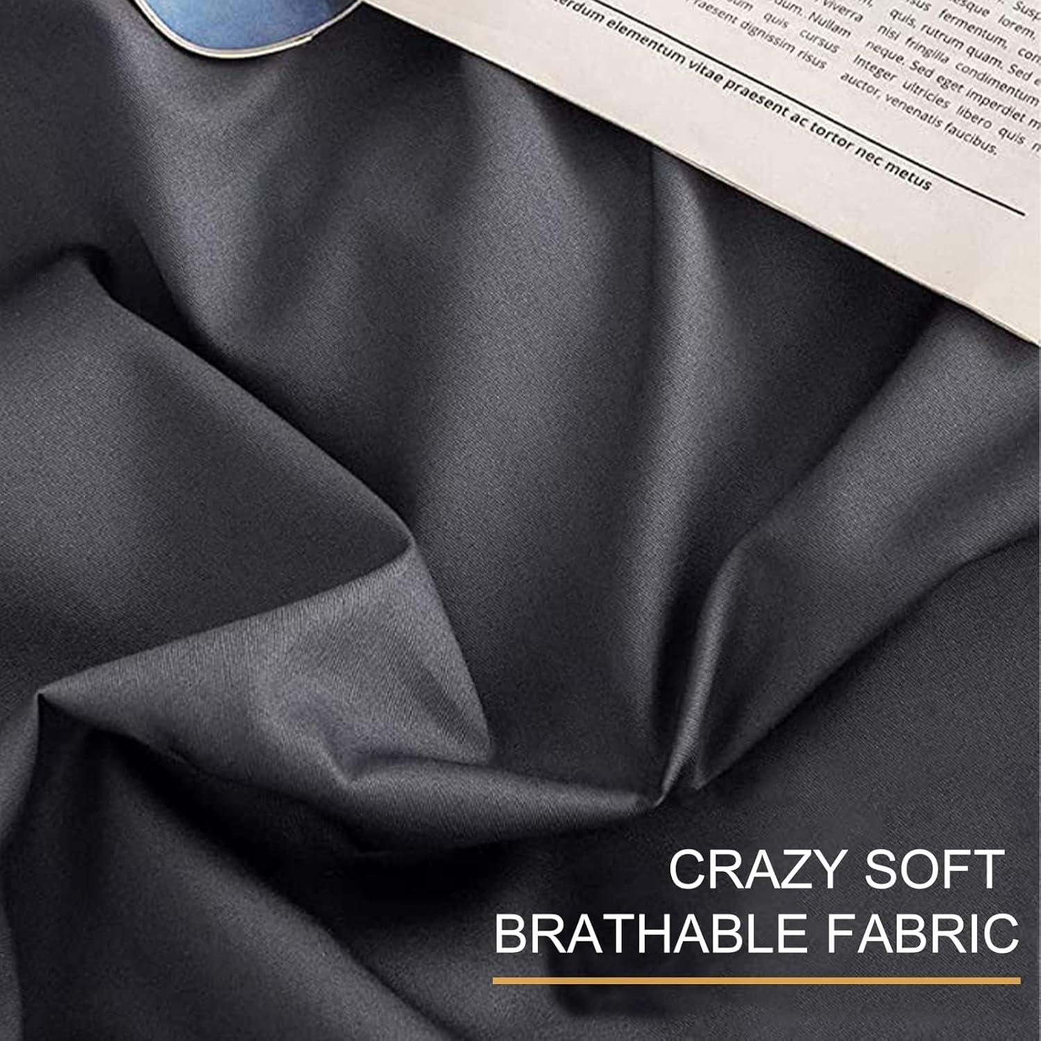 Funda de Edredón ZonLi Microfibra Gris 152x203 cm Reina