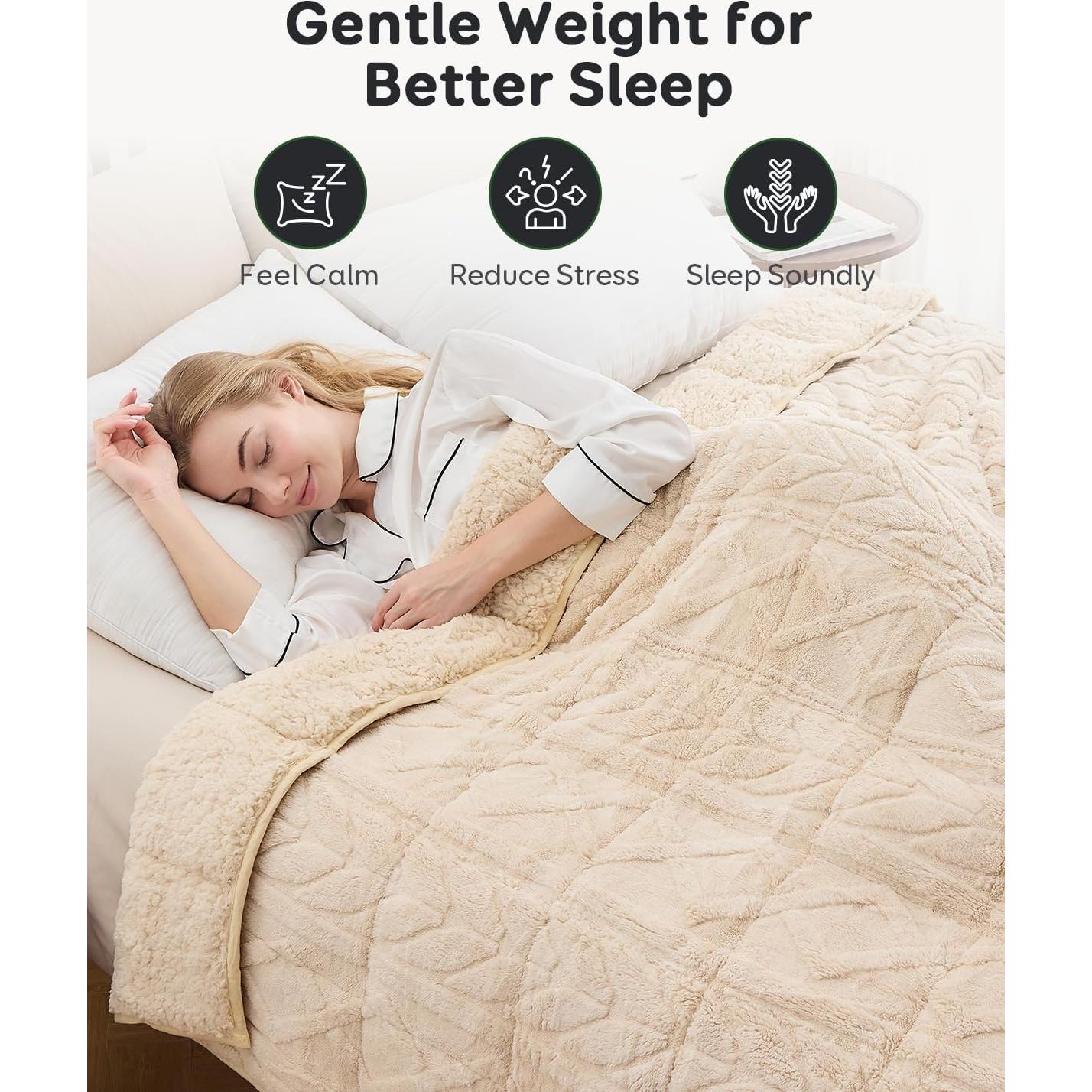 Manta con peso Sivio 152x203 cm 6.8 kg Sherpa Jacquard