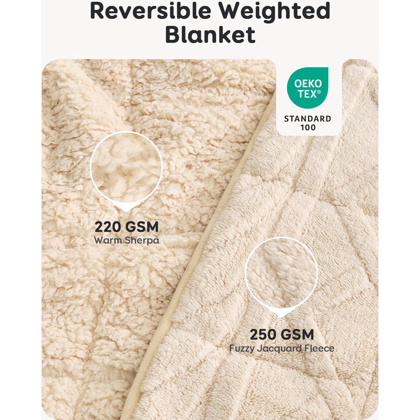 Manta con peso Sivio 152x203 cm 6.8 kg Sherpa Jacquard