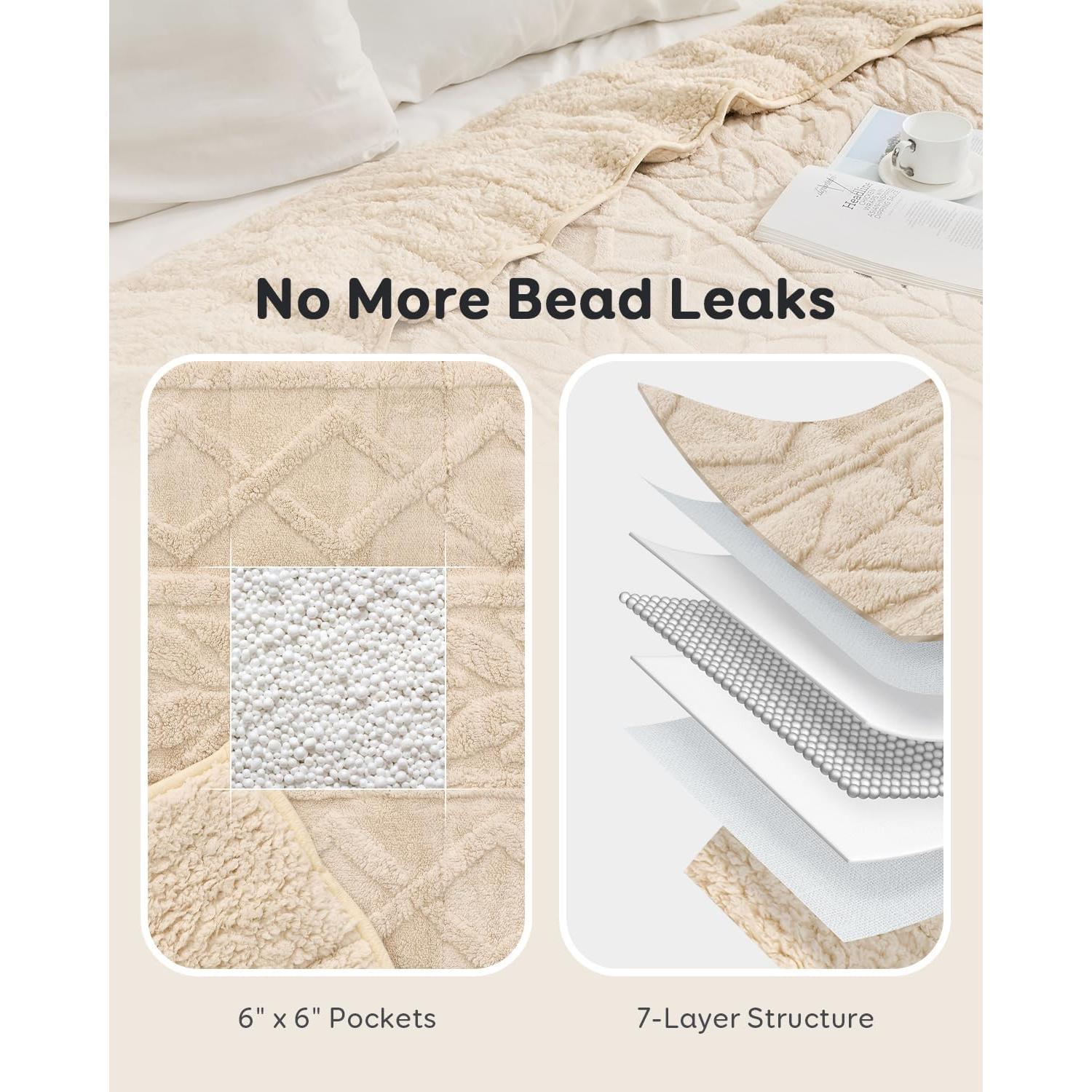 Manta con peso Sivio 152x203 cm 6.8 kg Sherpa Jacquard