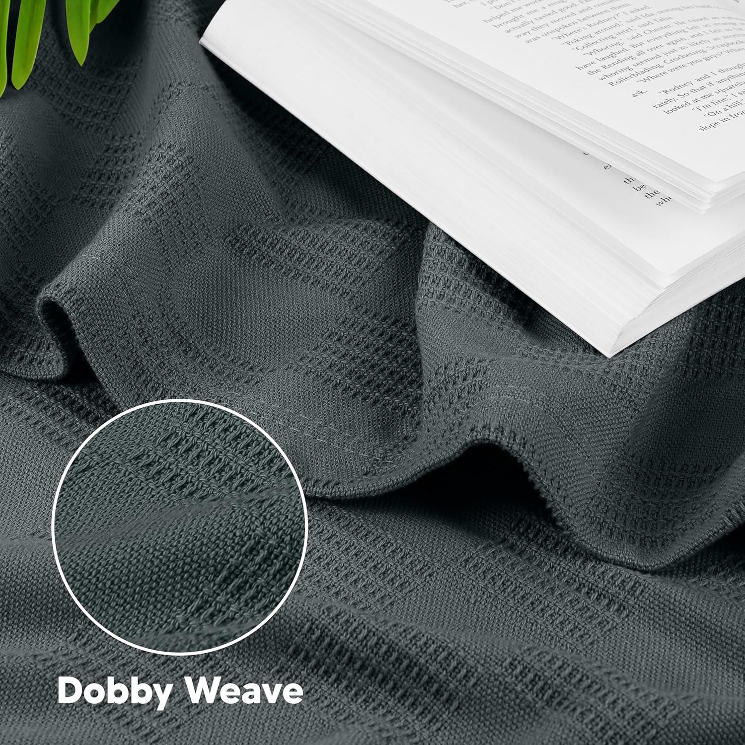 Manta de Algodón 100% Utopia Bedding Queen Gris Humo 228.6x228.6 cm