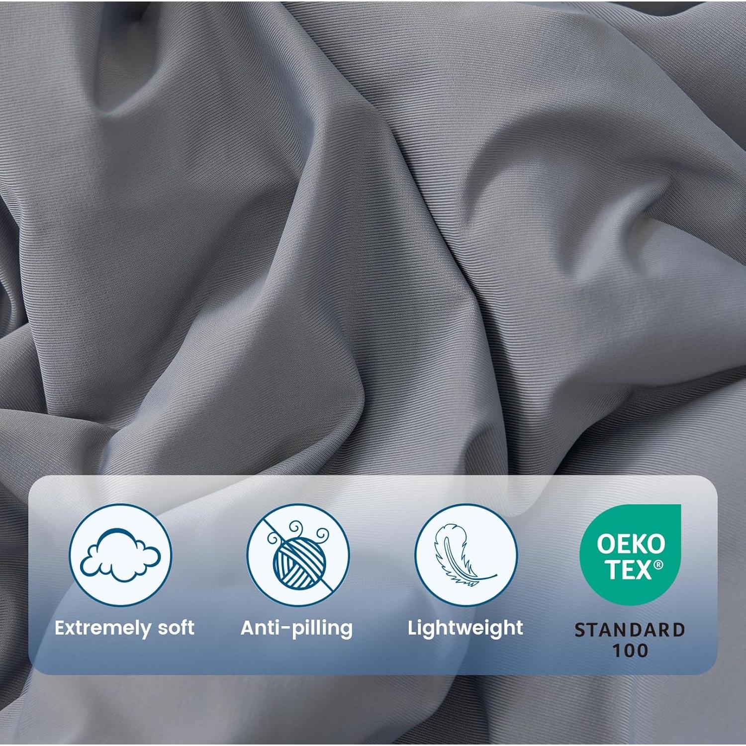 Colcha de Enfriamiento Amélie Queen Gris Carbón Transpirable