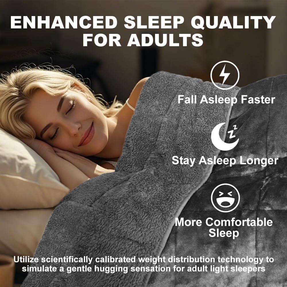 Manta con peso CZZZ 6.8 kg 203x221 cm Sherpa para adultos