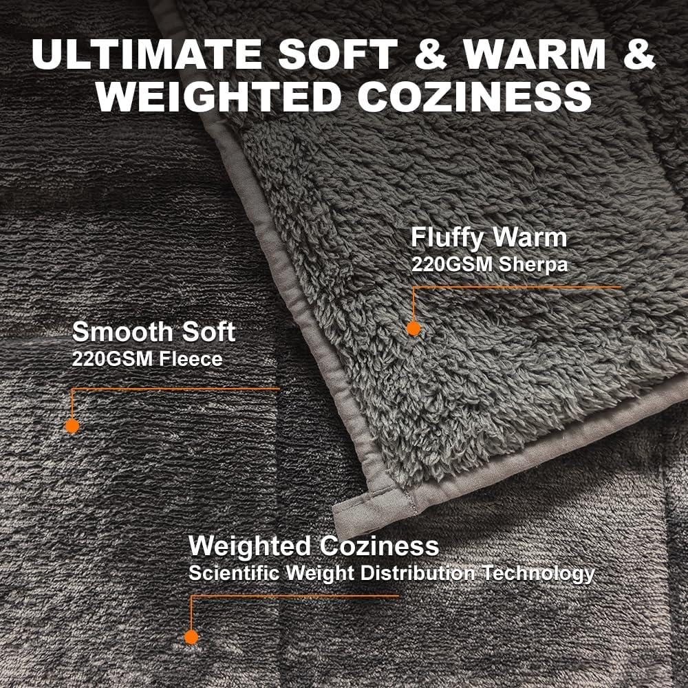 Manta con peso CZZZ 6.8 kg 203x221 cm Sherpa para adultos