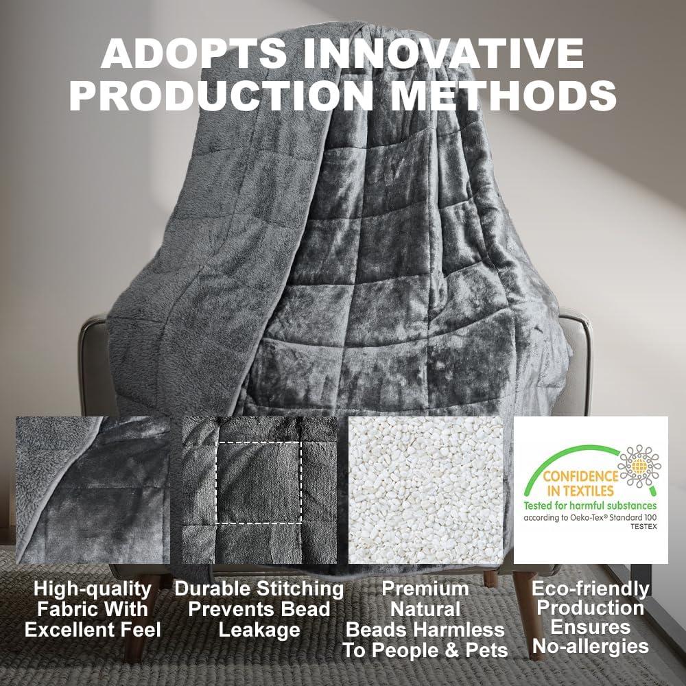 Manta con peso CZZZ 6.8 kg 203x221 cm Sherpa para adultos