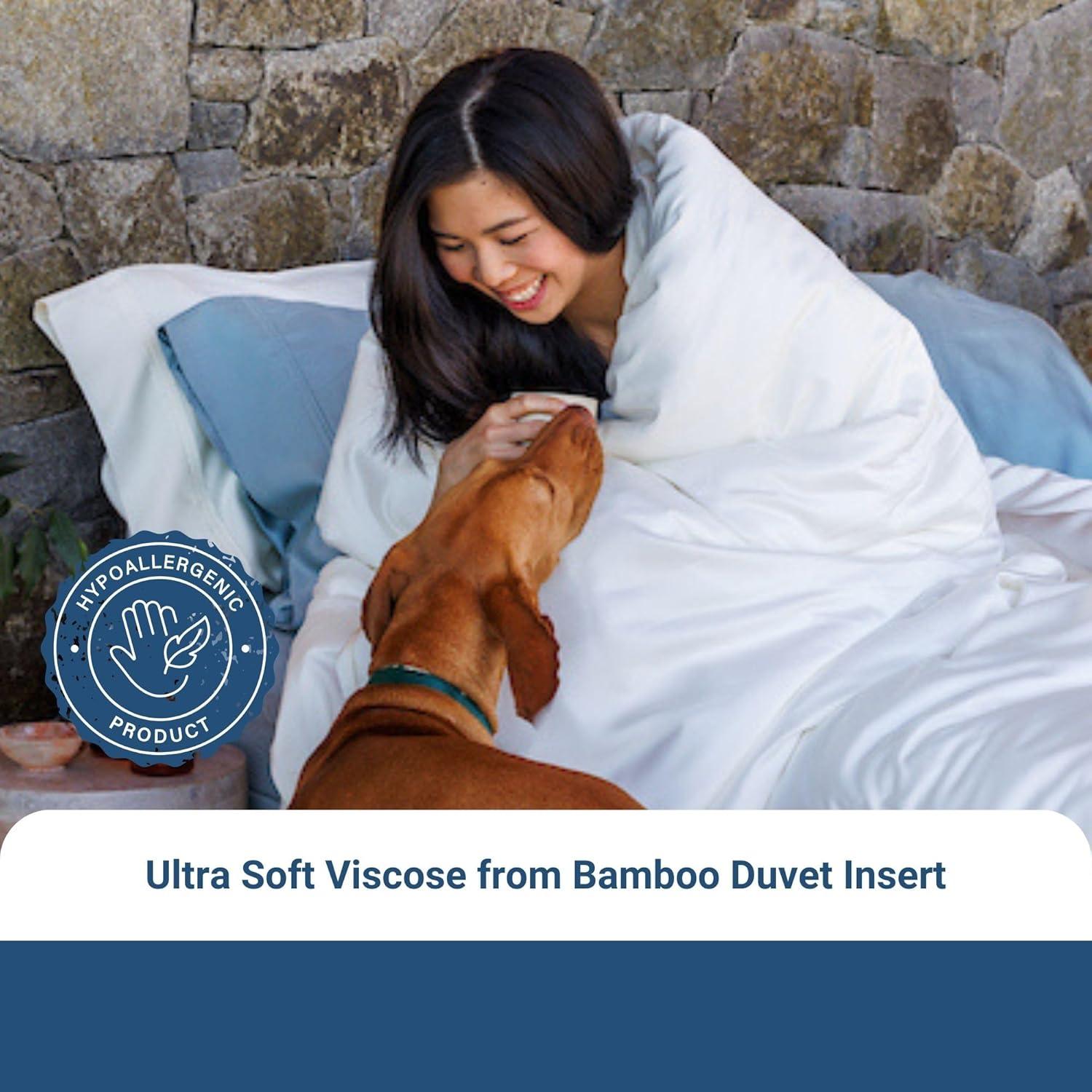 Edredón Queen Oliva + Caja 100% Viscosa de Bambú Hipoalergénico