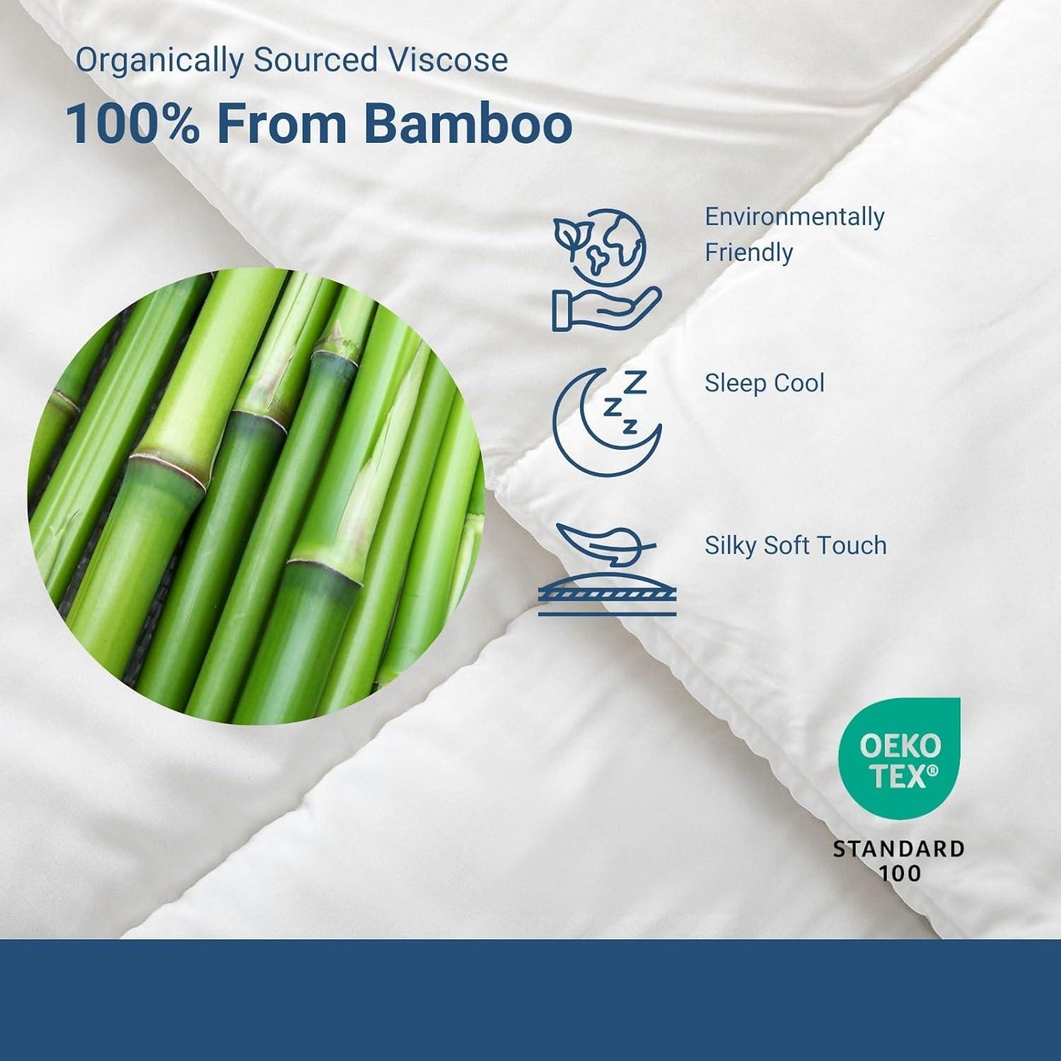 Edredón Queen Oliva + Caja 100% Viscosa de Bambú Hipoalergénico
