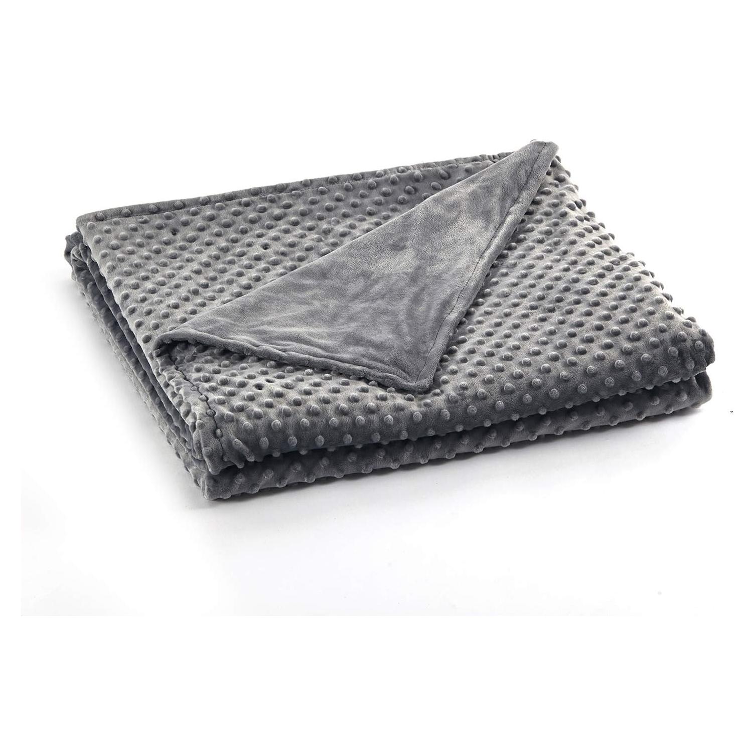 Funda de Edredón RelaxBlanket 122x183cm Minky Dot Gris Oscuro