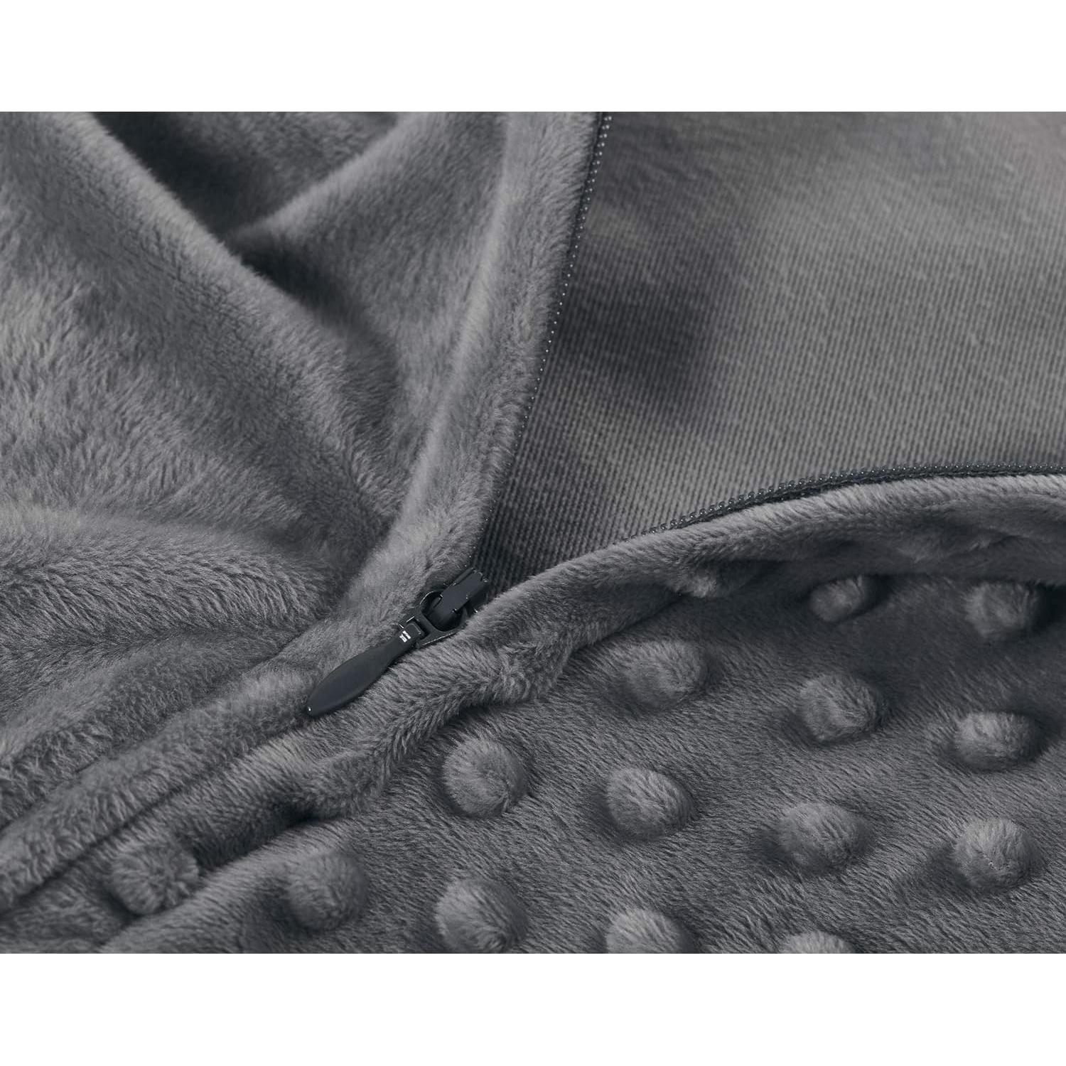 Funda de Edredón RelaxBlanket 122x183cm Minky Dot Gris Oscuro