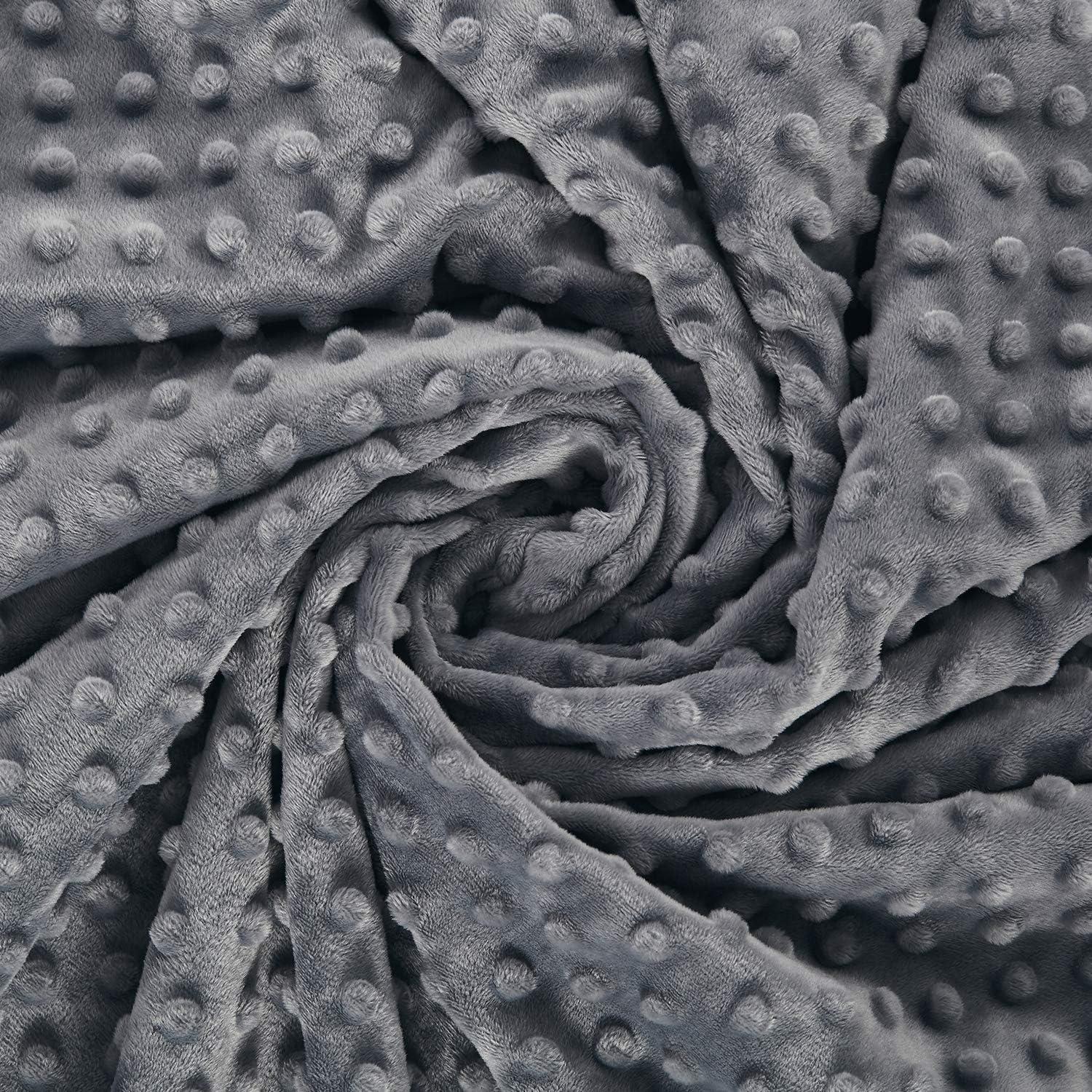 Funda de Edredón RelaxBlanket 122x183cm Minky Dot Gris Oscuro