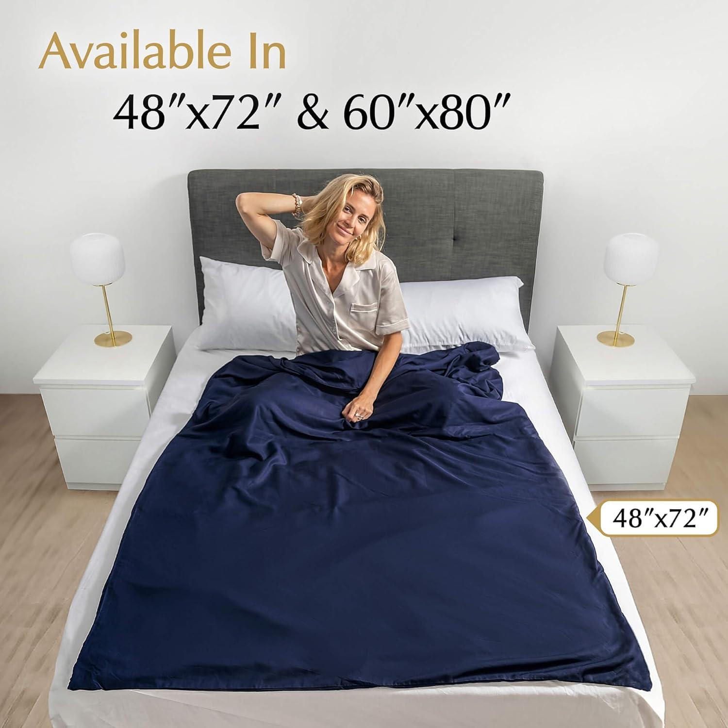 Funda de Manta con Peso Aricove 122x183 cm Azul Medianoche