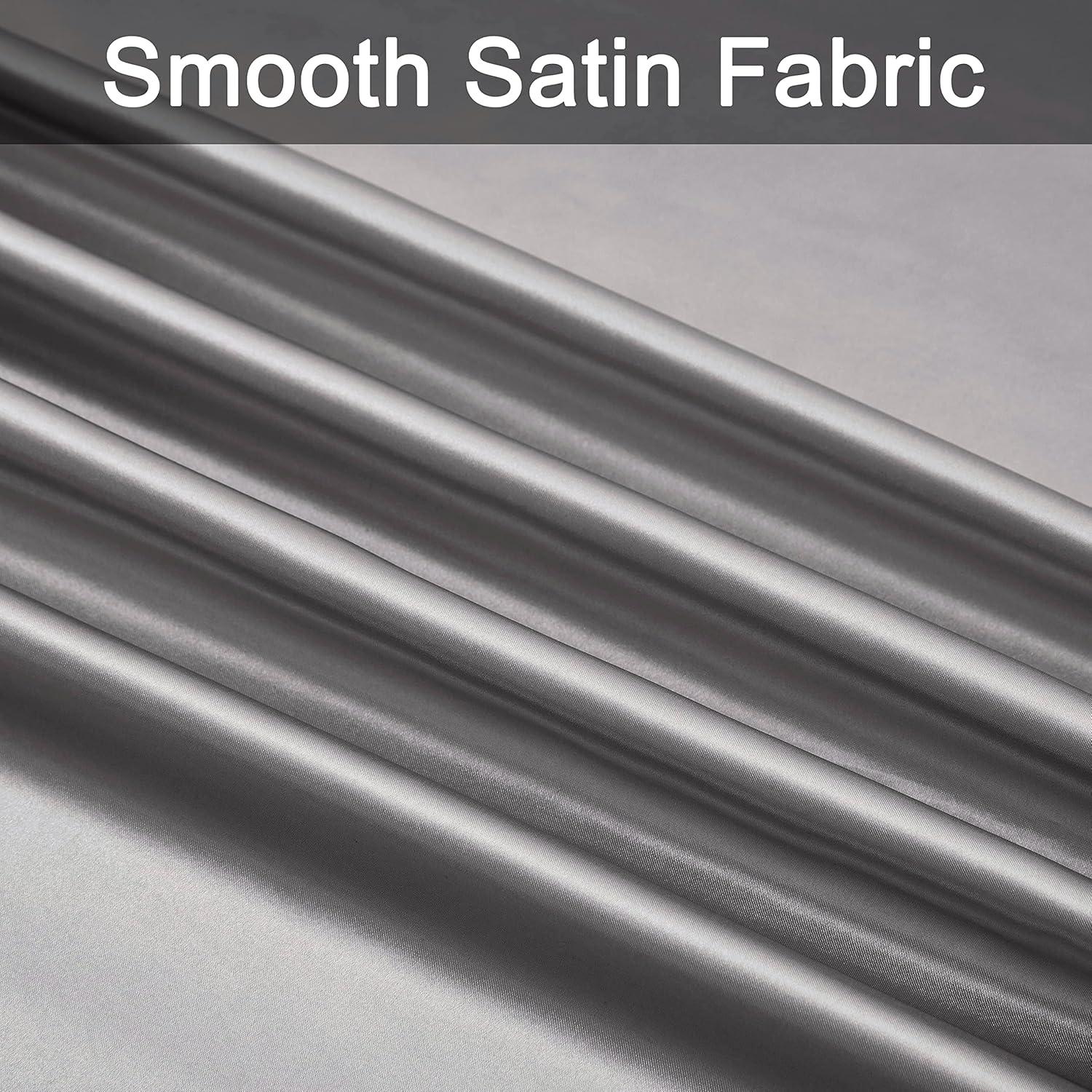 Funda de Edredón Homiest 152x203 cm Satén Gris Claro