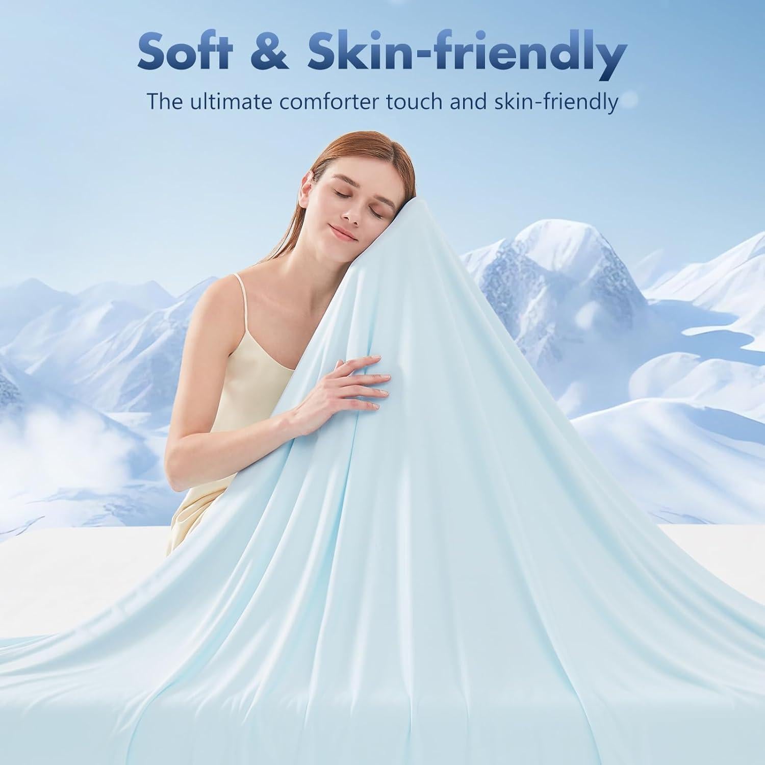 Manta Refrigerante GOHERO Reina Azul - Doble Cara 228.6x228.6cm