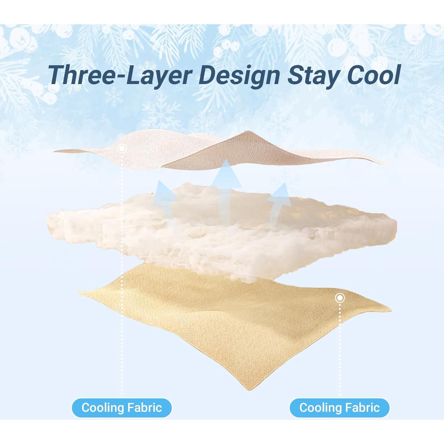 Edredón Refrigerante Cushious Queen 228.6x228.6 cm Gris