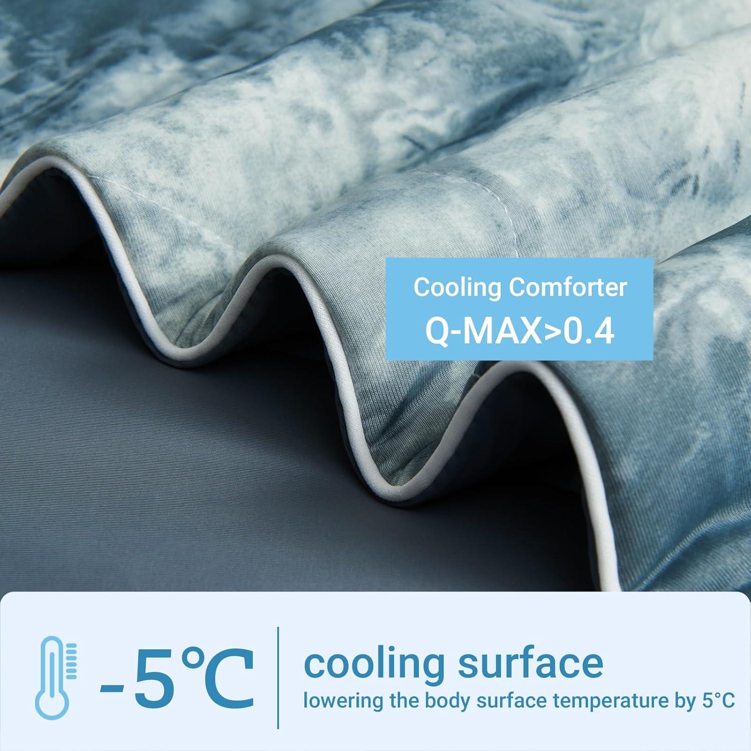 Edredón Refrigerante Cushious Queen 228.6x228.6 cm Gris