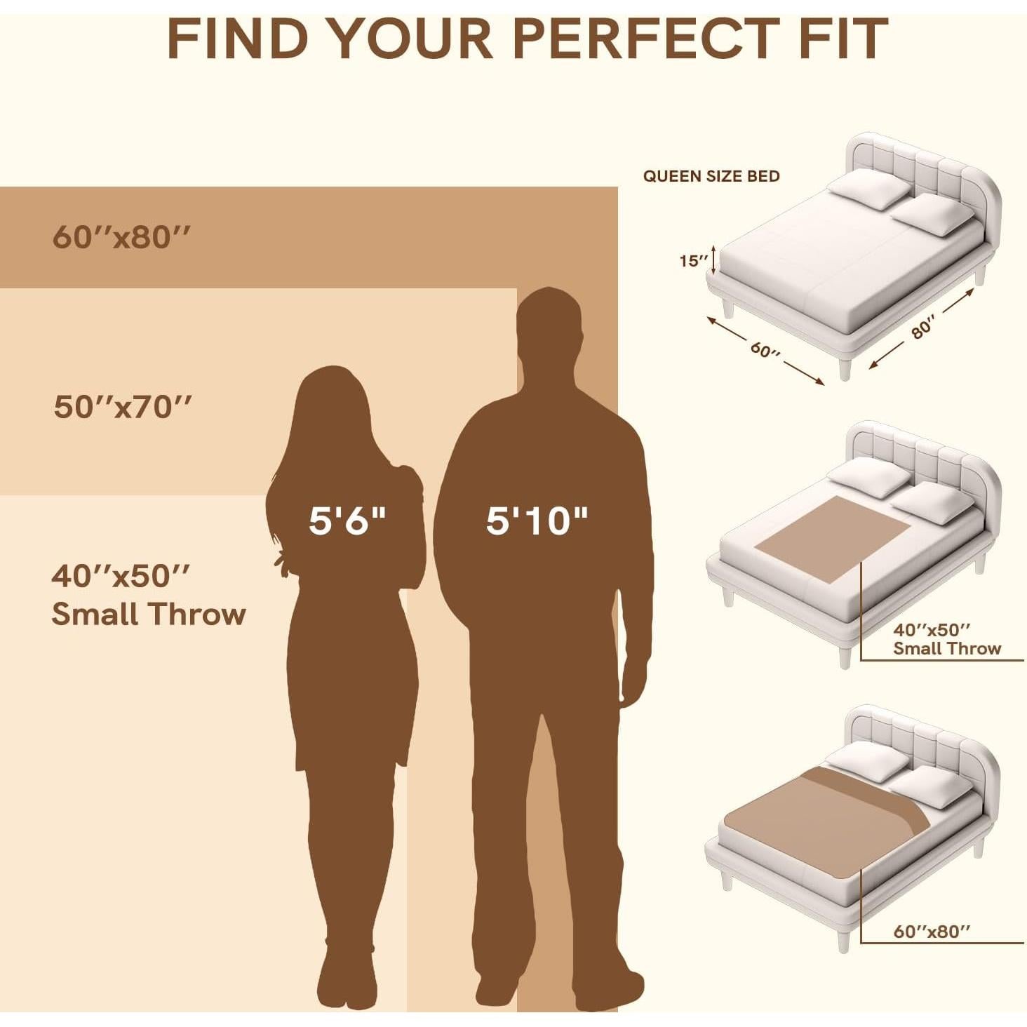 Manta Chunky YnM 101.6x127 cm Blanca, Tejida a Mano, Transpirable