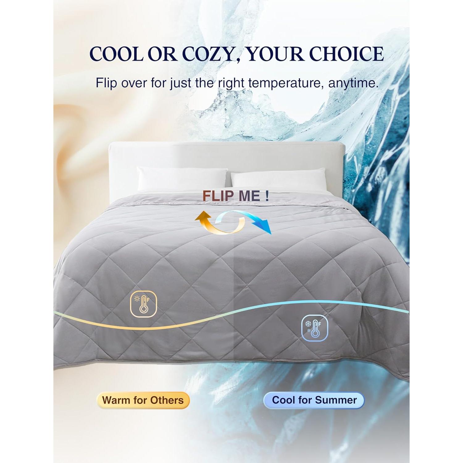 Manta Refrigerante ZonLi King 90x108" Gris Bruma Transpirable