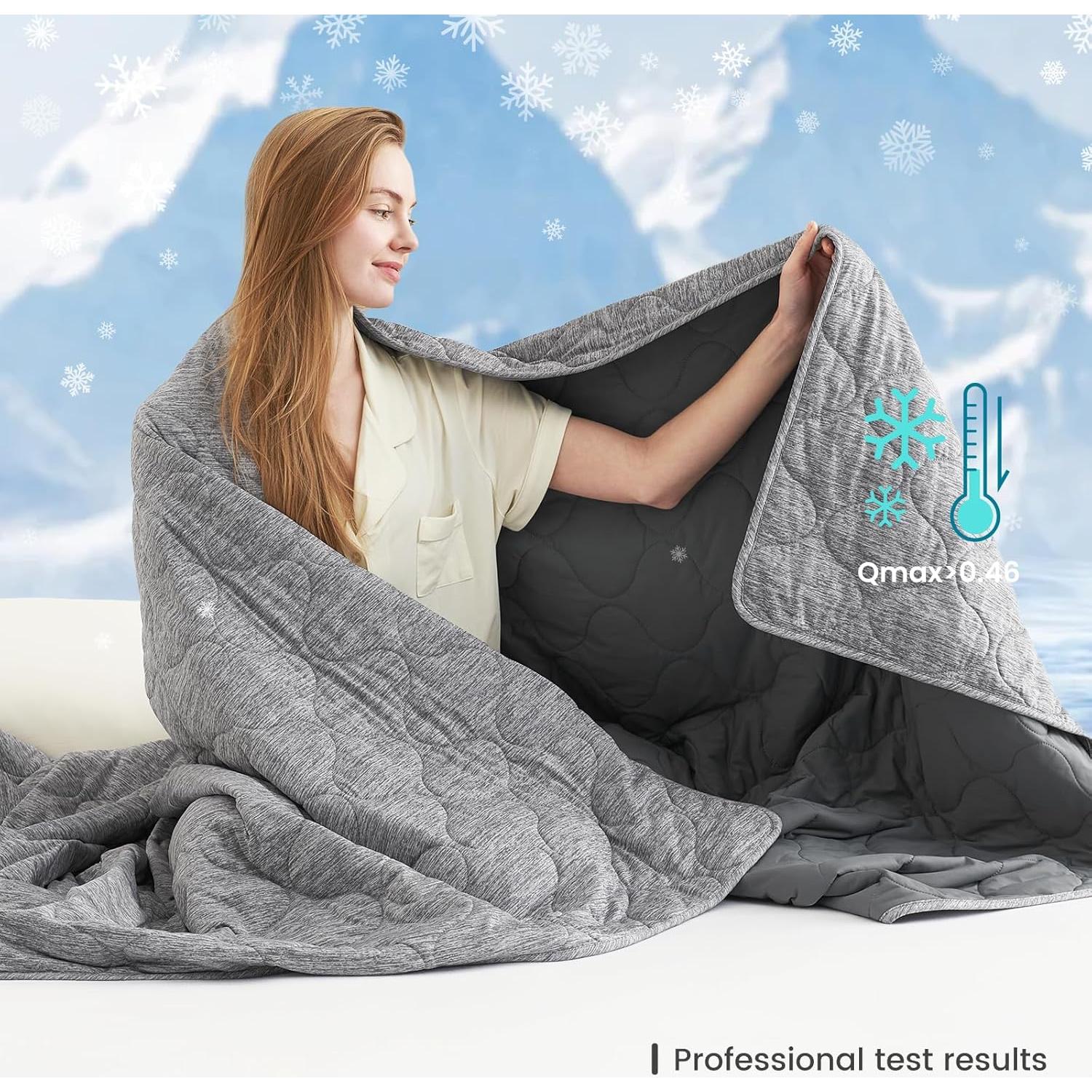 Manta de Enfriamiento Doble Cara Cozy Bliss 203x229cm Gris