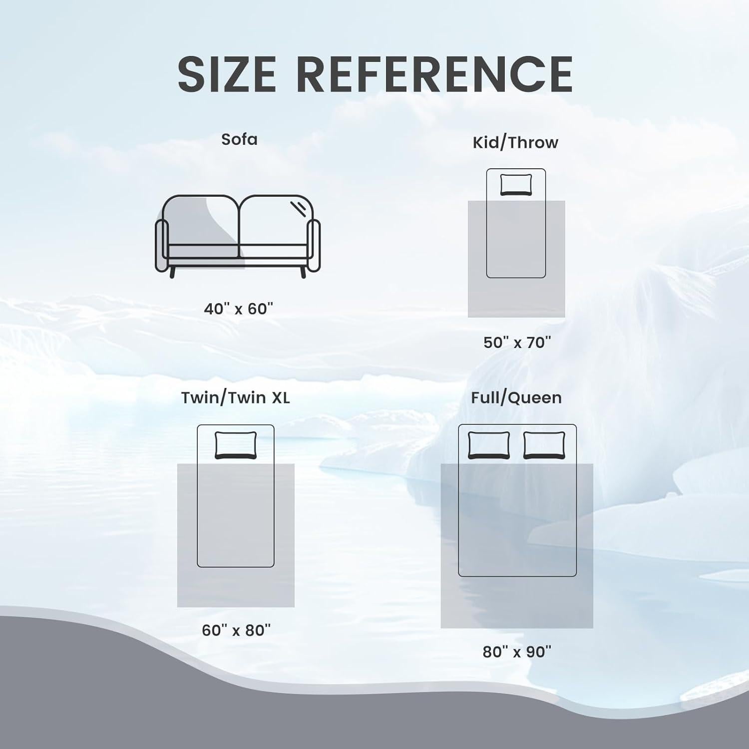 Manta de Enfriamiento Doble Cara Cozy Bliss 203x229cm Gris