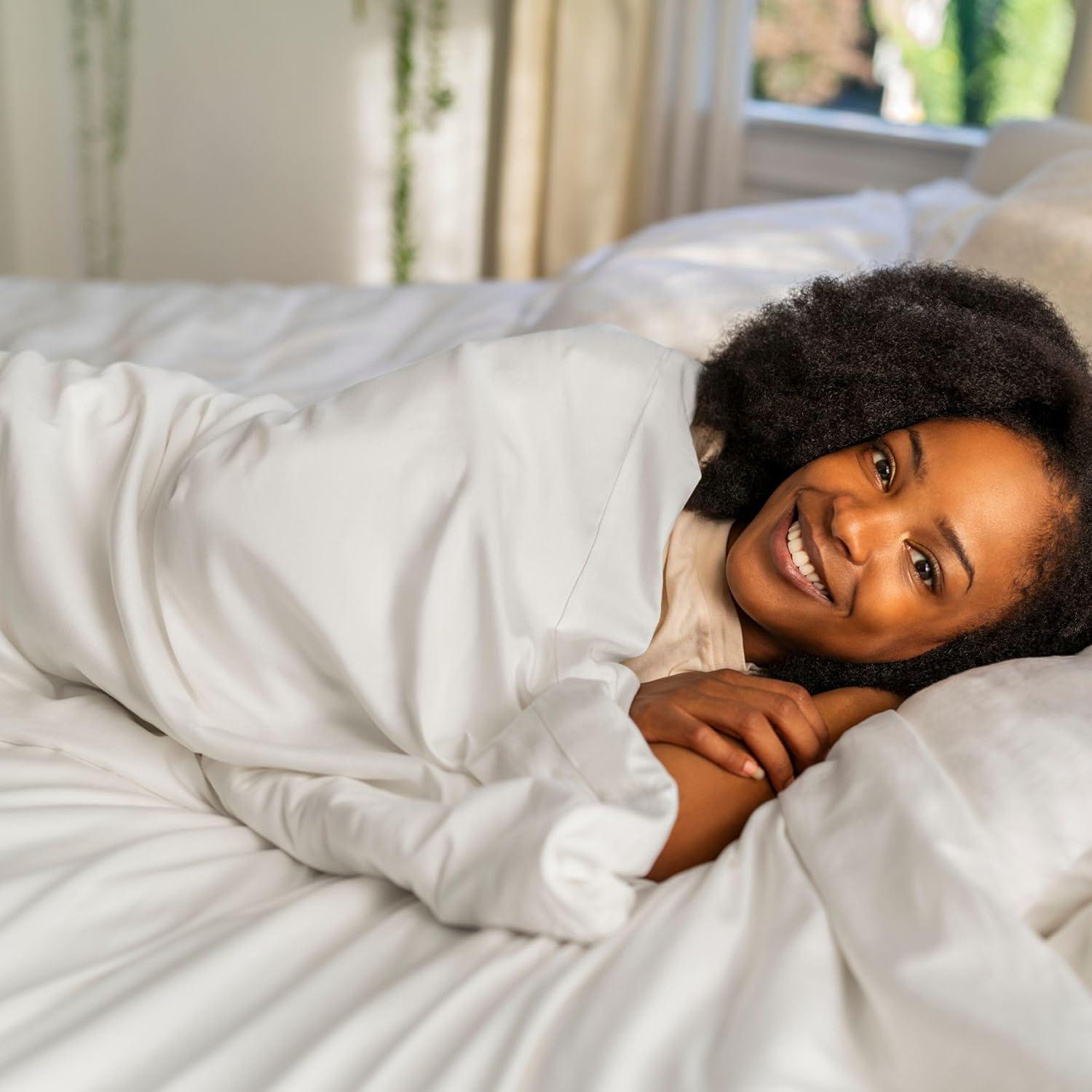 Cubierta de Edredón Baloo Doble/Reina 100% Algodón Blanco