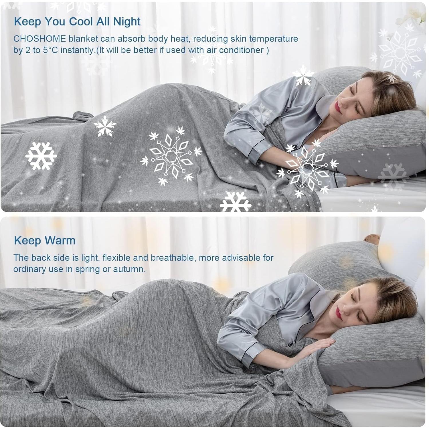 Manta Refrigerante CHOSHOME King Gris 228.6x274.3 cm Suave