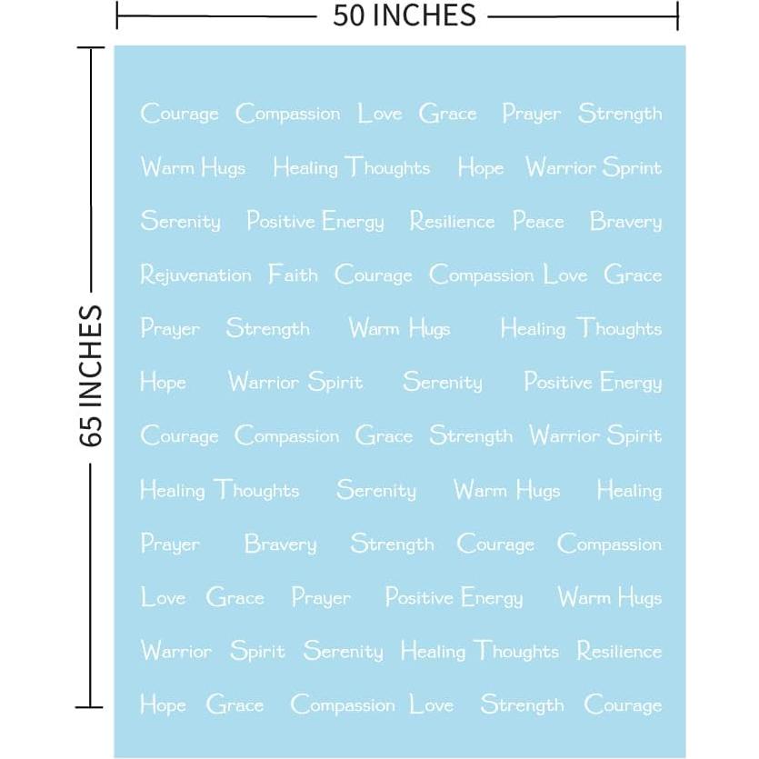 Manta Wolf Creek de Compasión 127x165 cm Azul Claro