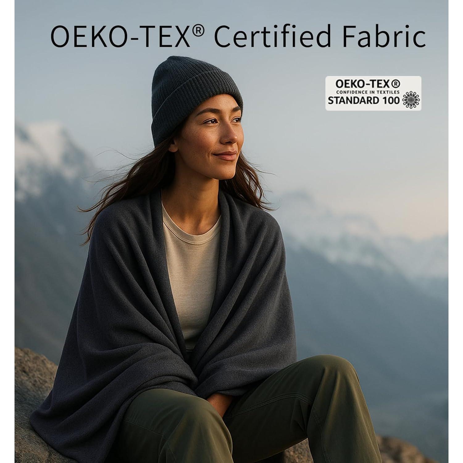 Manta de Camping Litume E651 Forro Polar Gris 170x122 cm