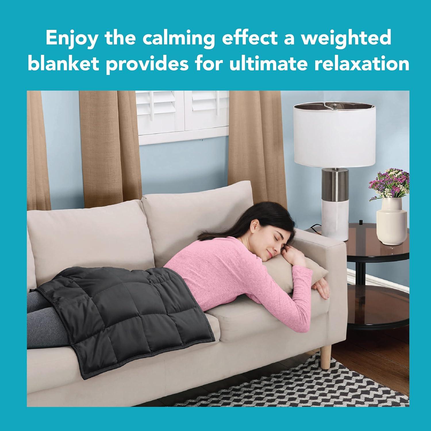 Manta de peso Dream Lab 2.27 kg reversible carbón 50.8x58.4 cm