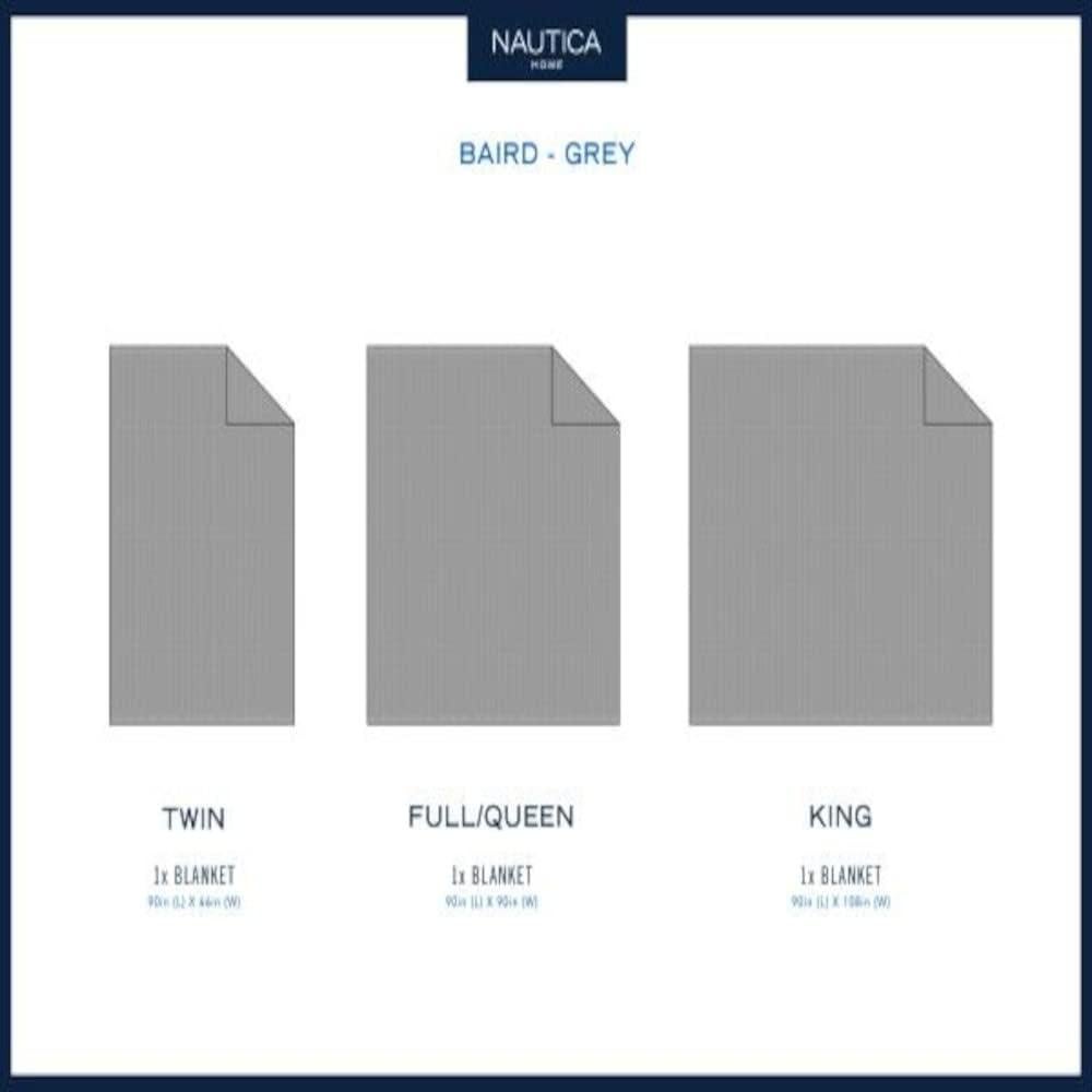 Manta Individual Nautica 100% Algodón Baird Navy Tejido Diamante