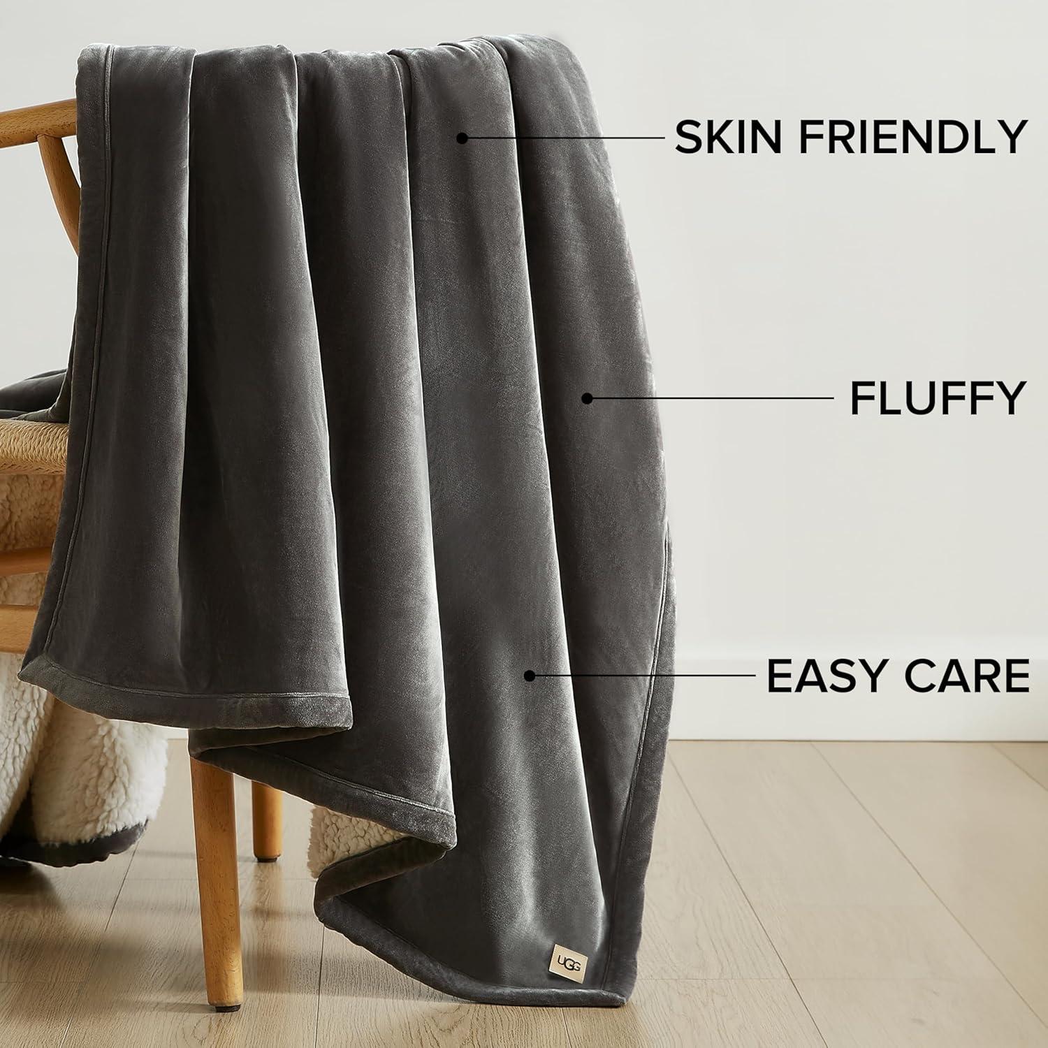 Manta UGG Bliss Sherpa Reversible 127x177 cm Gris