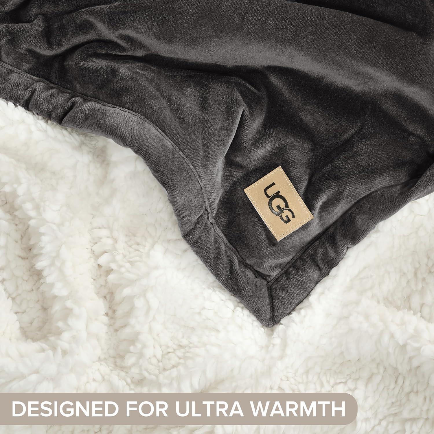 Manta UGG Bliss Sherpa Reversible 127x177 cm Gris