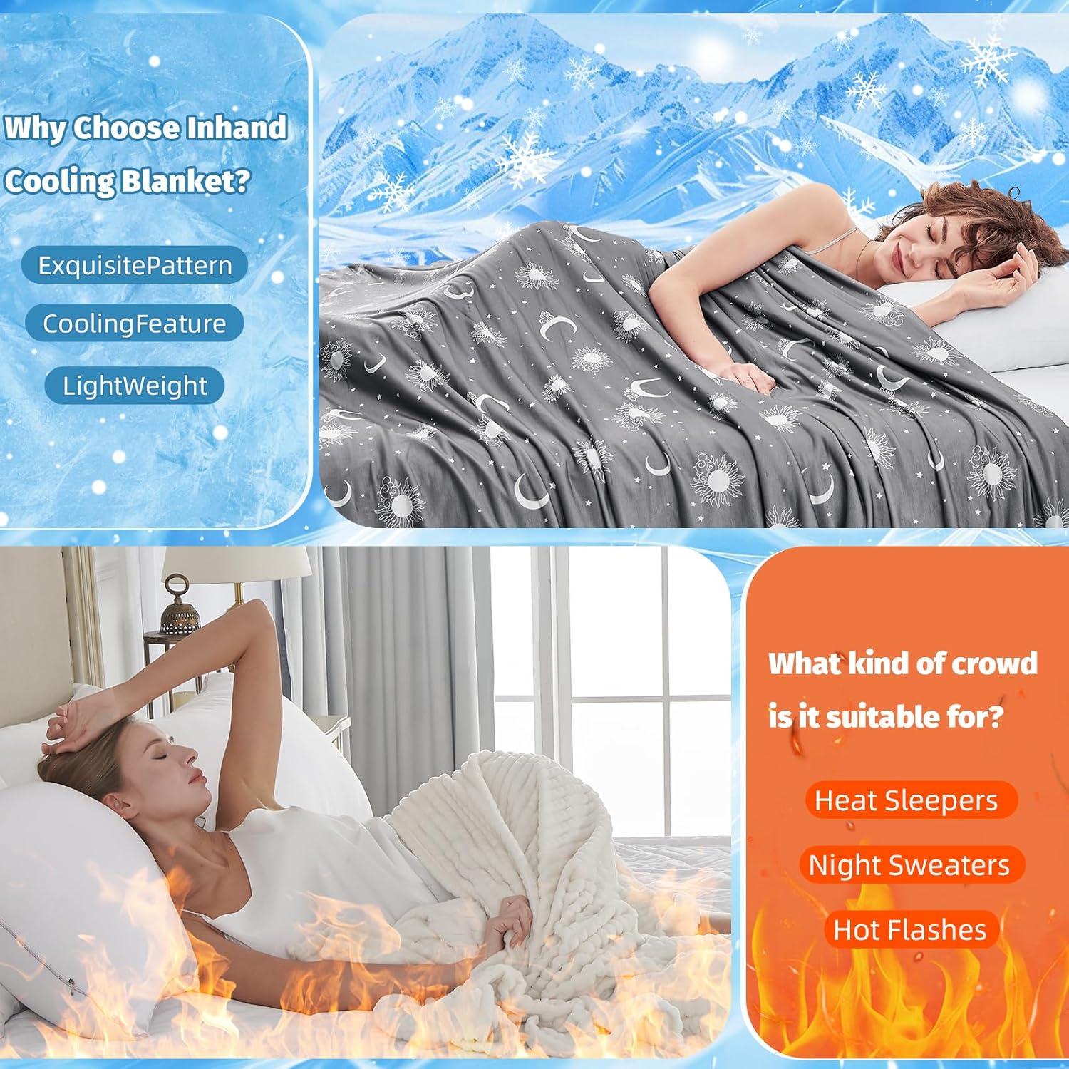 Manta Refrigerante Inhand Reina 228.6x228.6cm Gris Oscuro