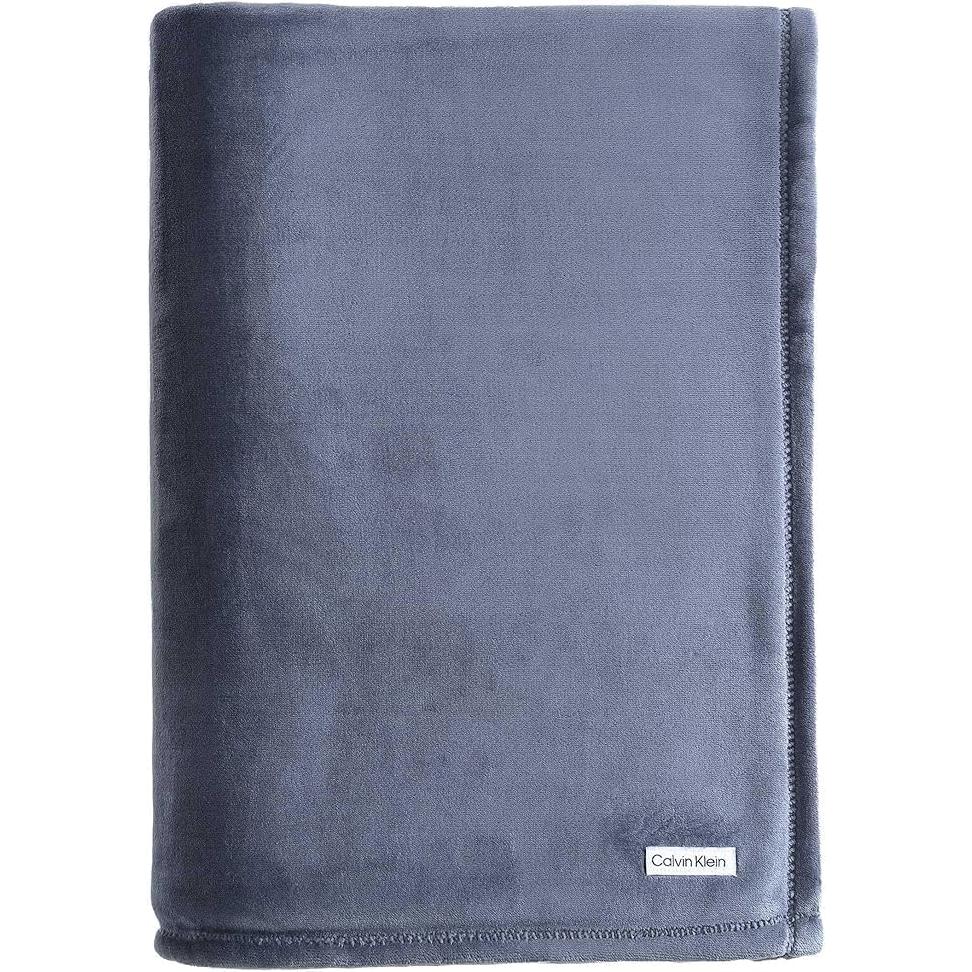 Manta Queen Calvin Klein Core de Felpa 100% Poliester Azul