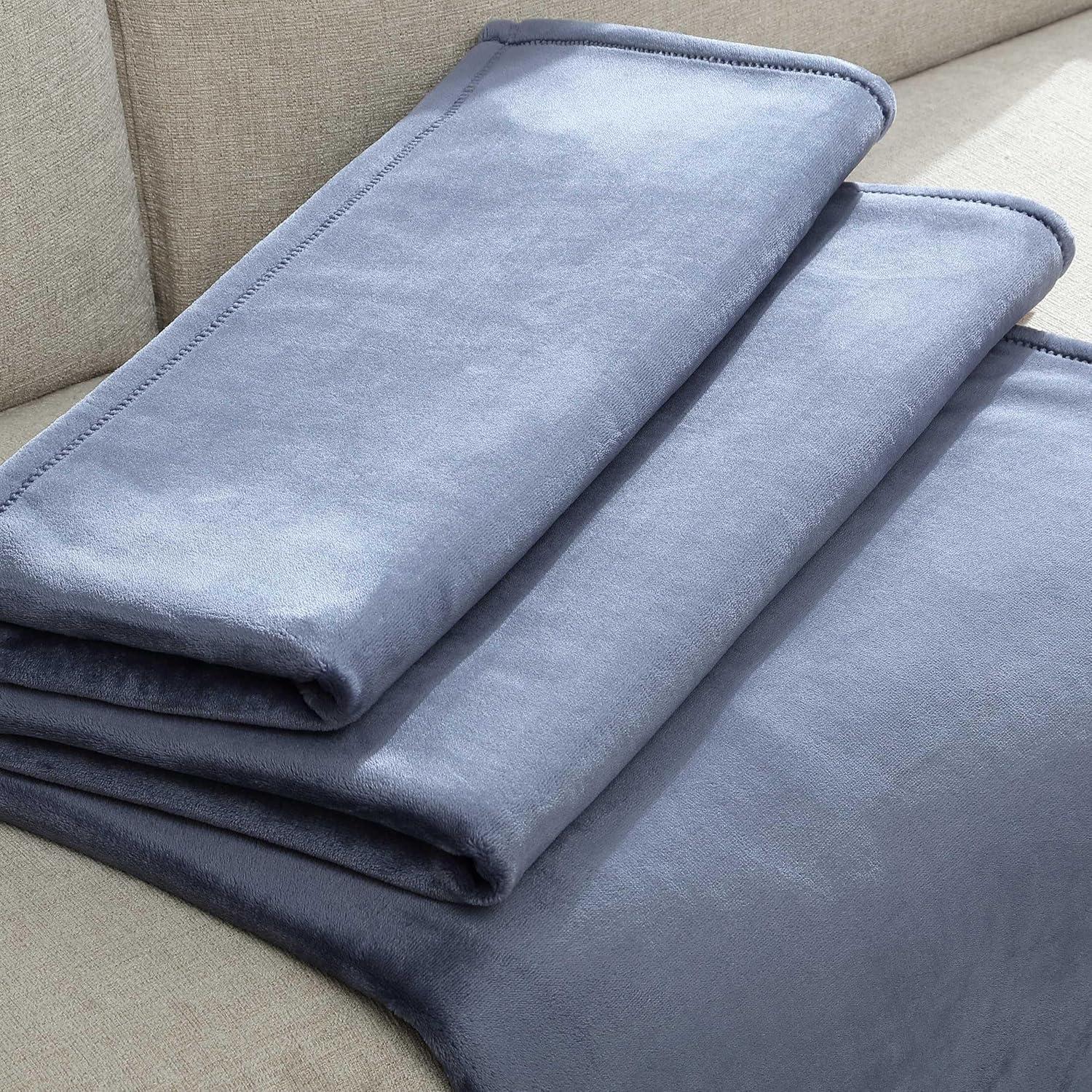 Manta Queen Calvin Klein Core de Felpa 100% Poliester Azul