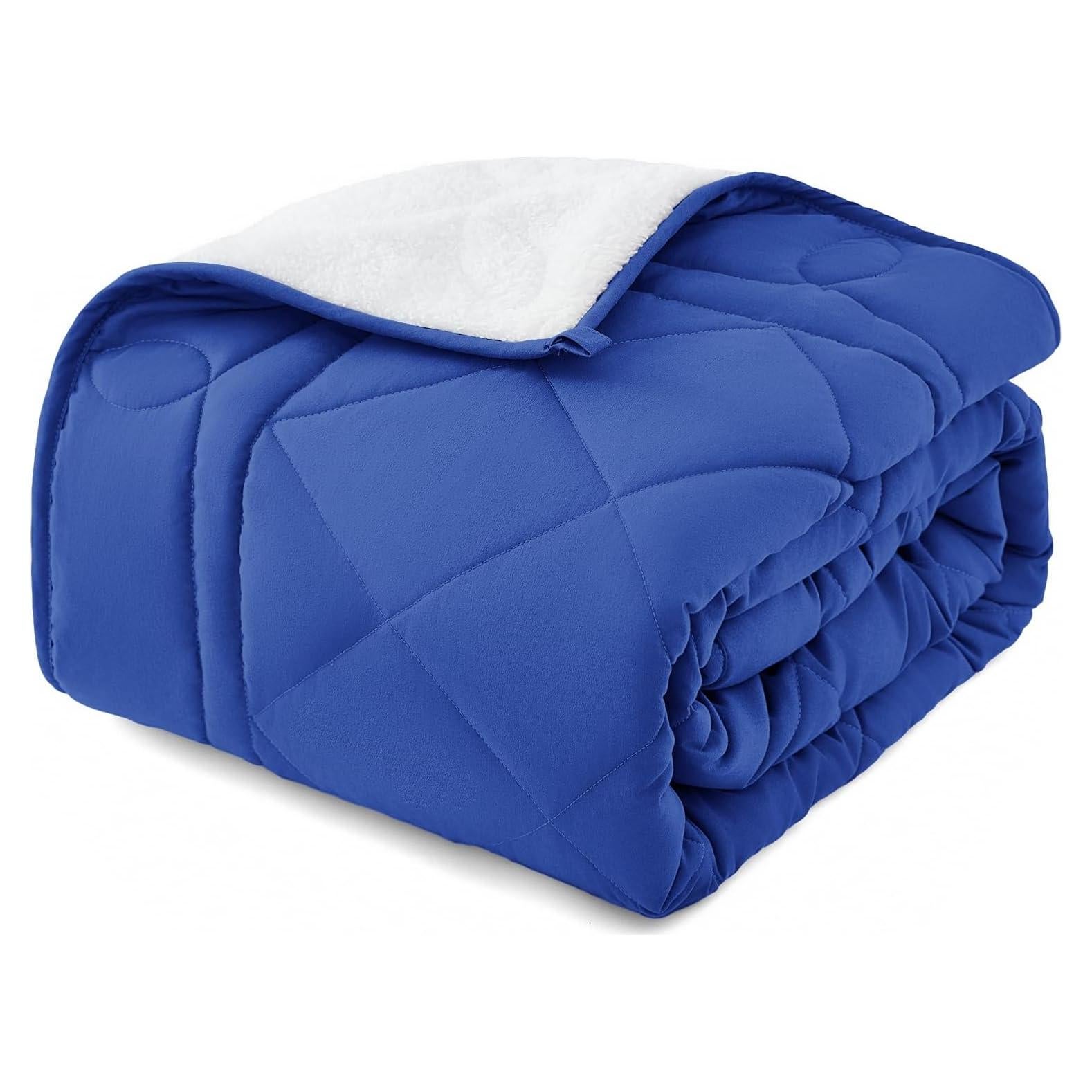 Manta Pesada Reversible OMYSTYLE Sherpa 122x183 cm Azul
