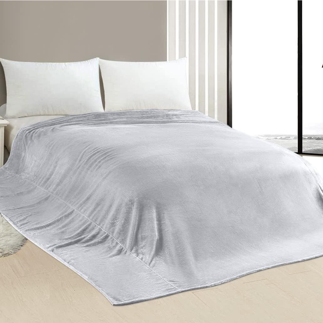 Manta Extra Grande 305x305 cm Edenleaf Gris Claro Suave