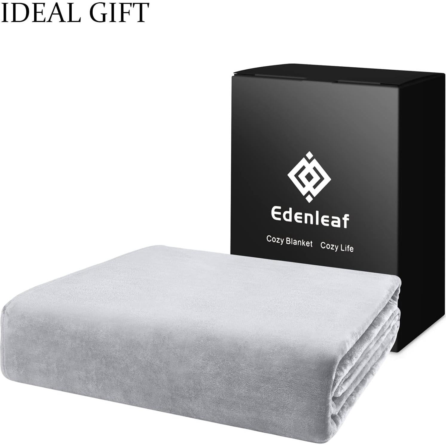 Manta Extra Grande 305x305 cm Edenleaf Gris Claro Suave