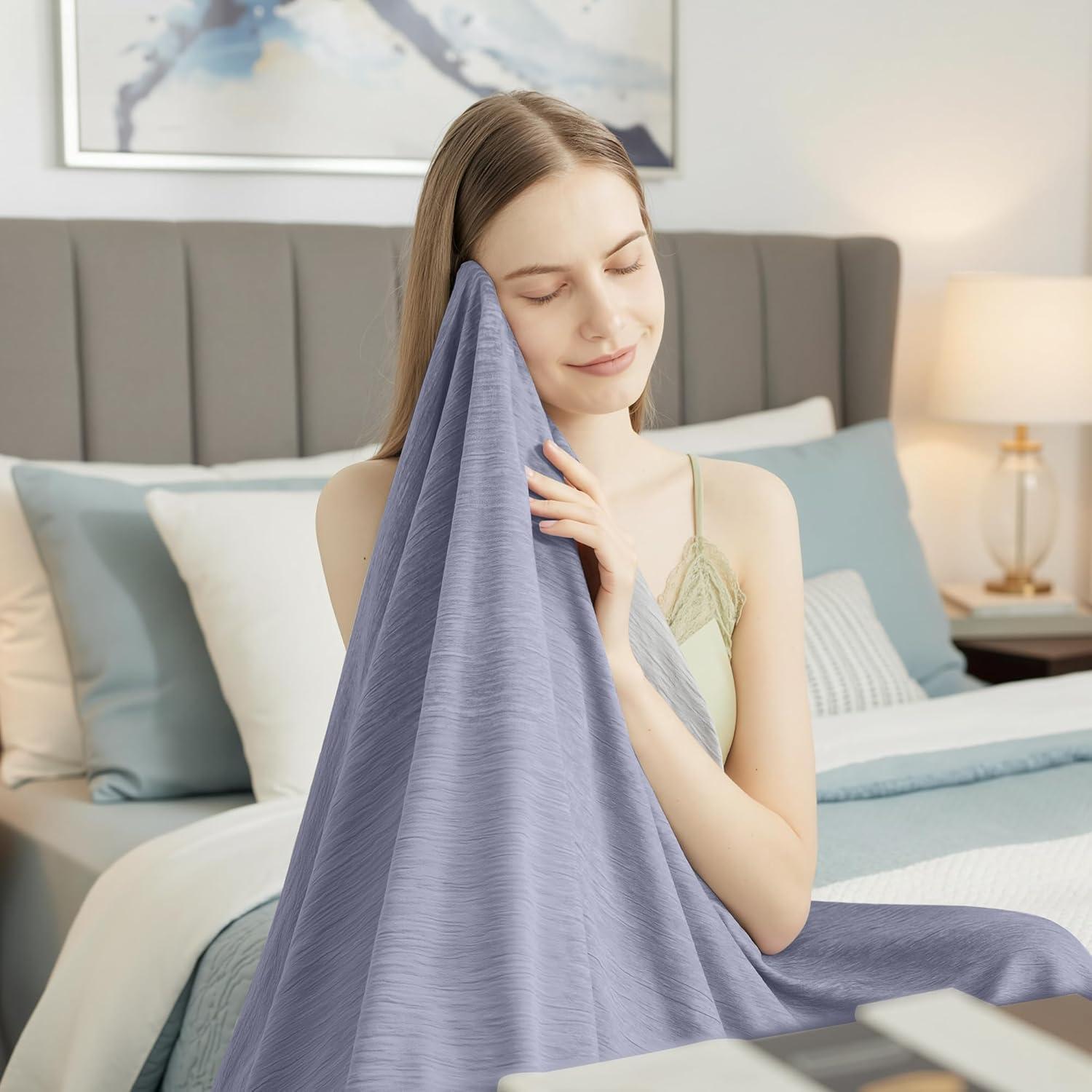 Manta Refrigerante HYLEORY Reina 90x90 Azul Transpirable