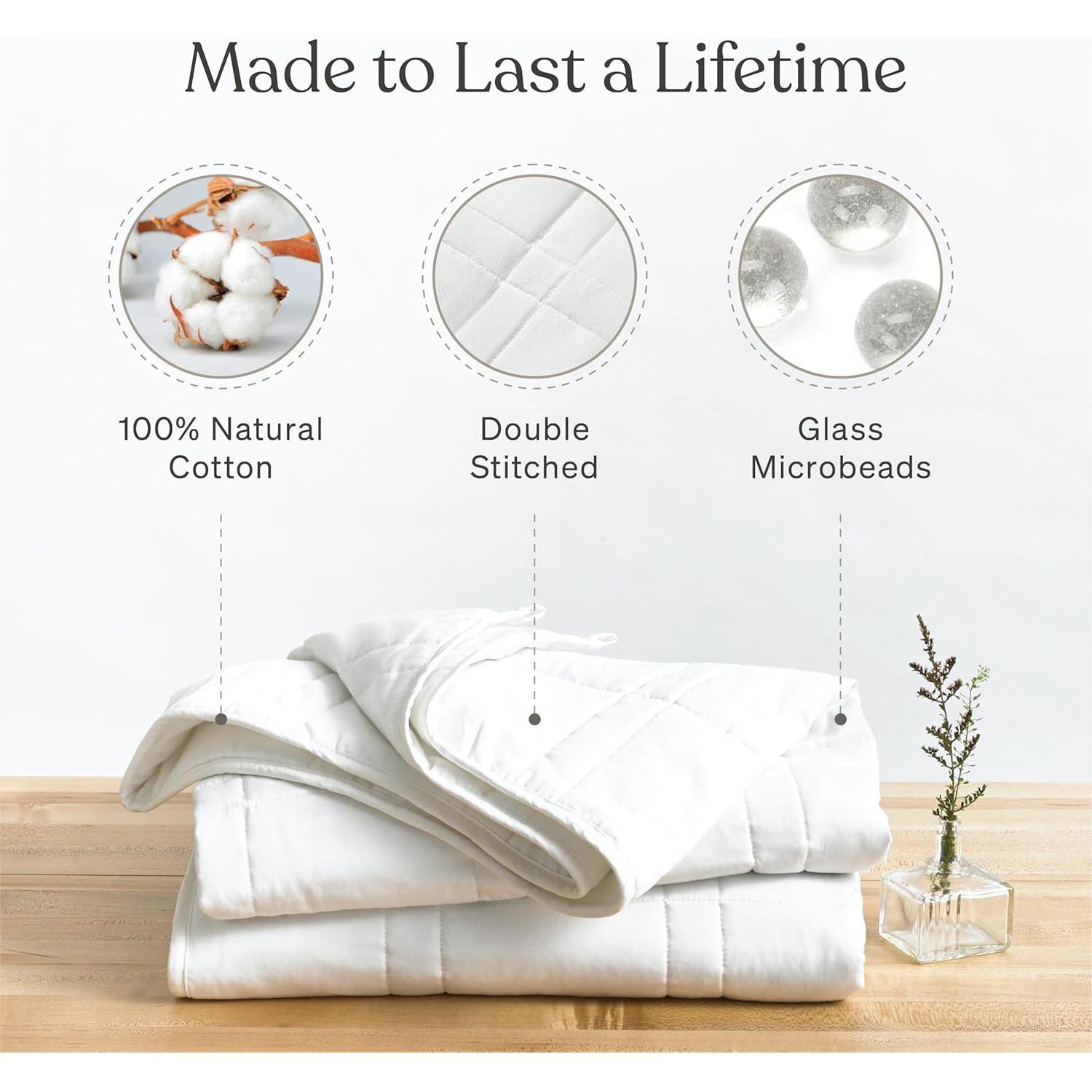 Edredón con peso Baloo 9 kg Doble/Reina 228x228 cm Algodón