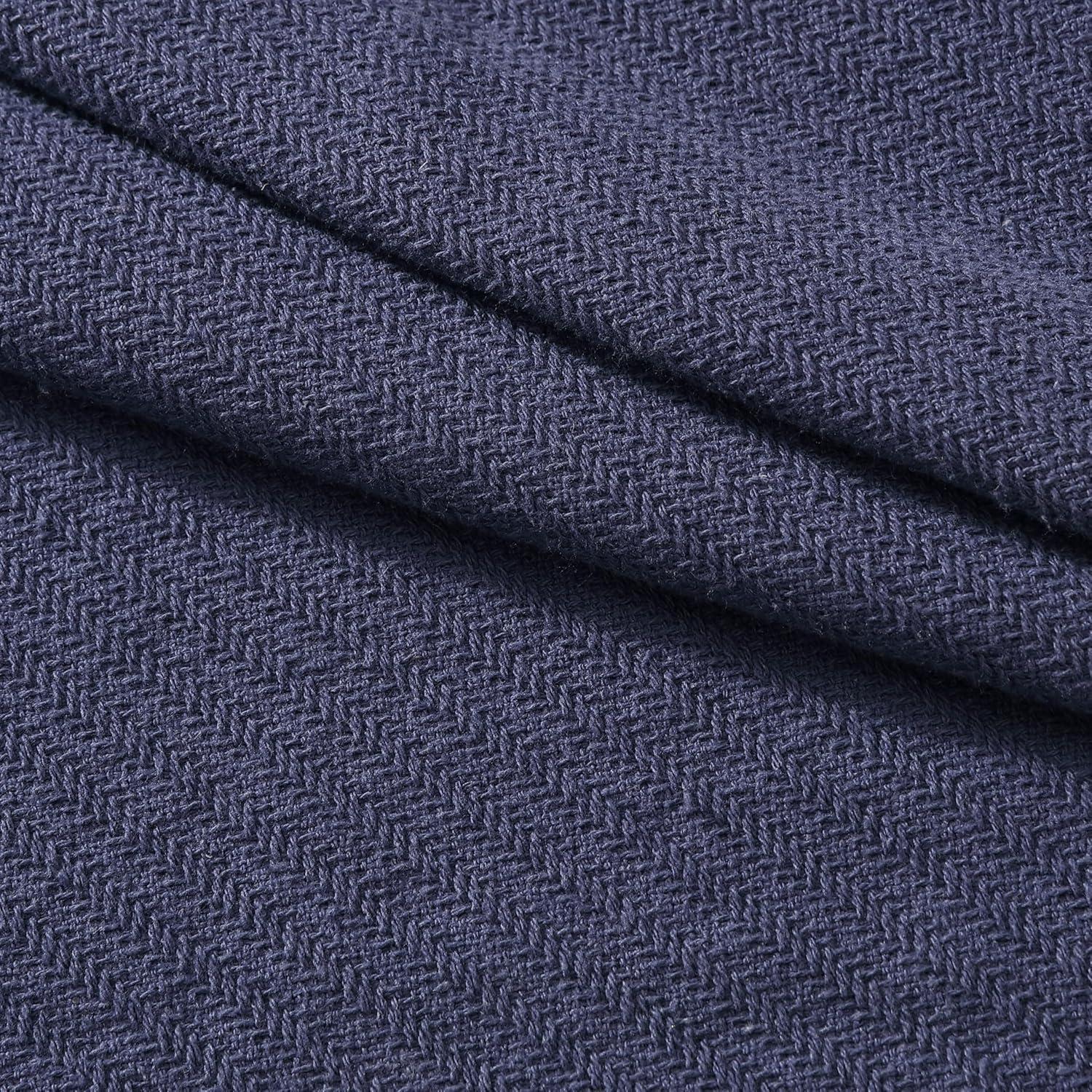 Manta de Peso Medio Beatrice Home Fashions 100% Algodón Orgánico Azul Marino