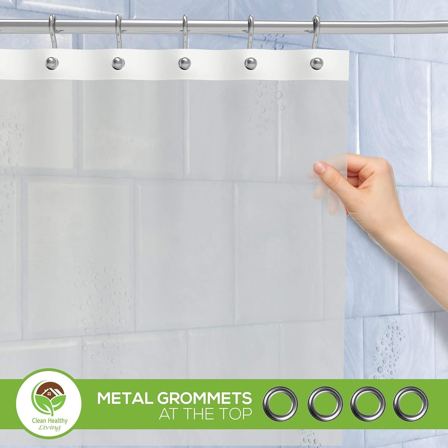 Cortina de Ducha PEVA Frost Clean Healthy Living 178x183cm