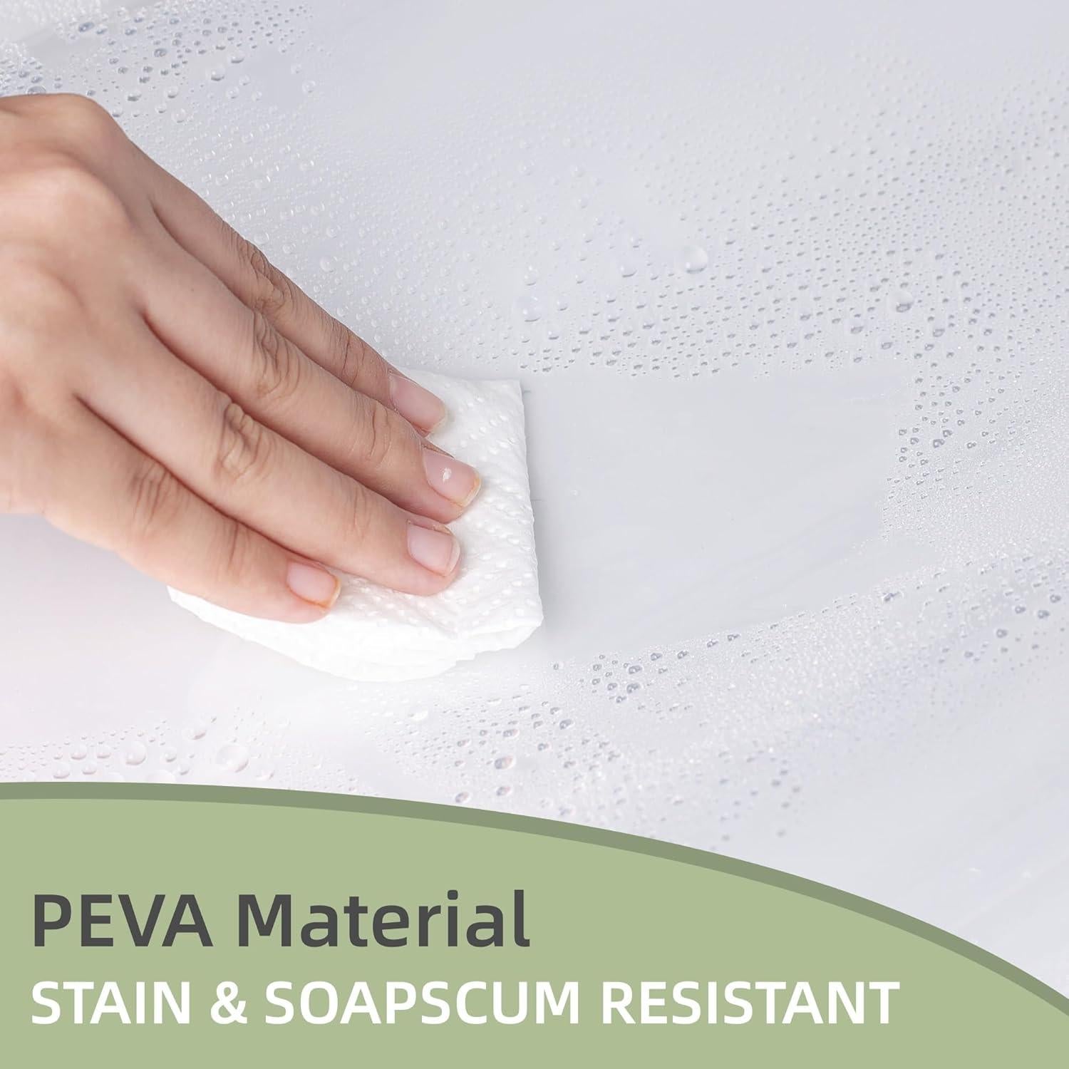 Cortina de Ducha Impermeable Poposa 183x183 cm PEVA Transparente