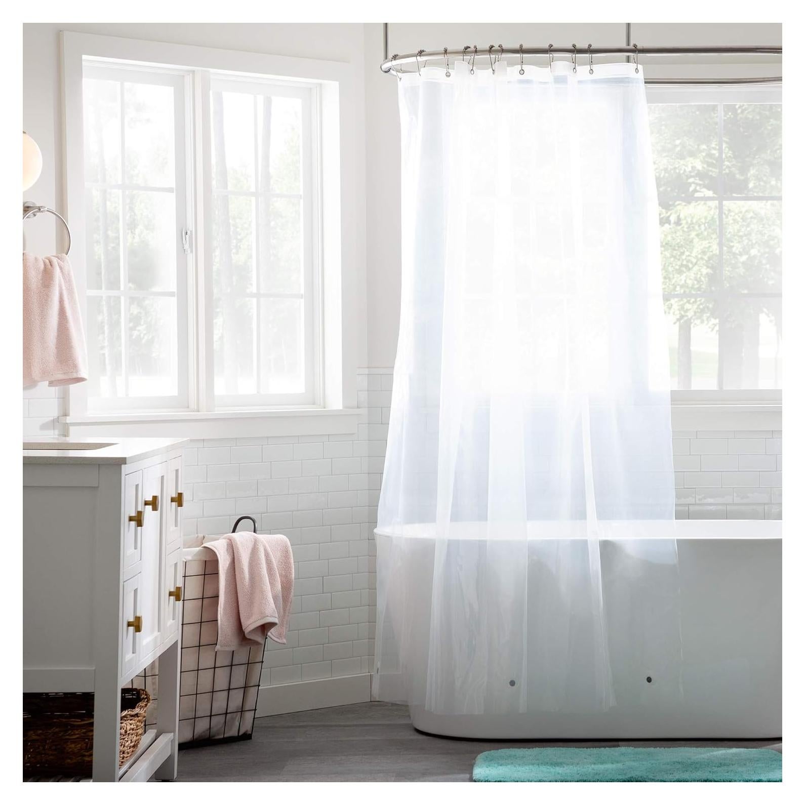 Forro de Ducha Linenspa PEVA Impermeable 182.88 x 182.88 cm